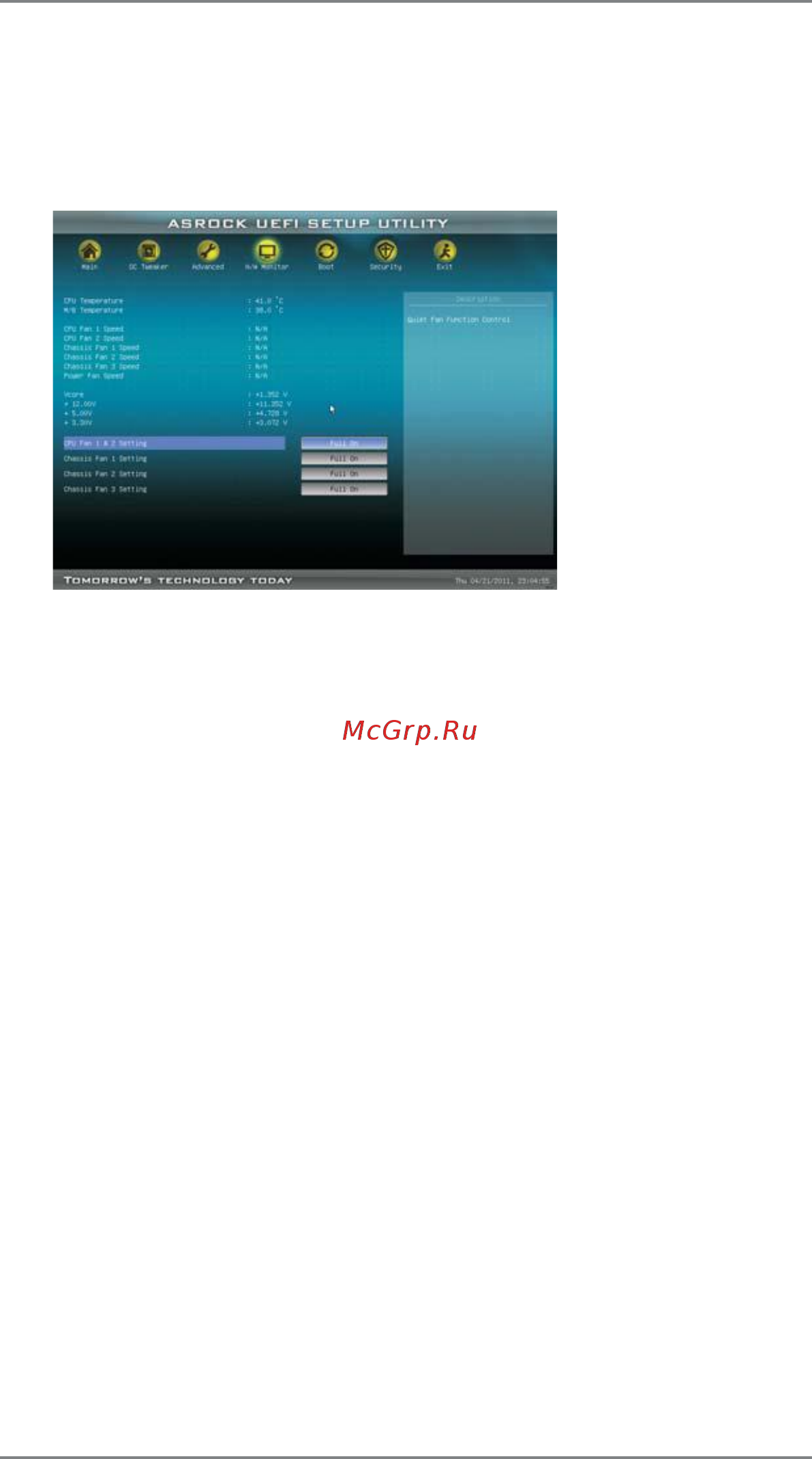 ASRock A75 Pro4 [62/67] Hardware health event monitoring screen