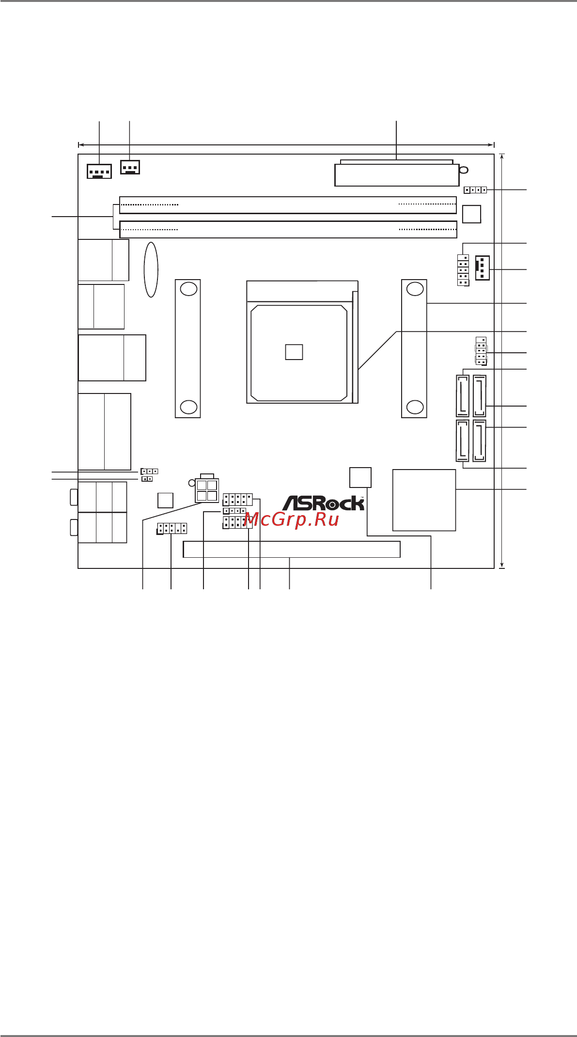 ASRock A75M-ITX [12/57] Motherboard layout