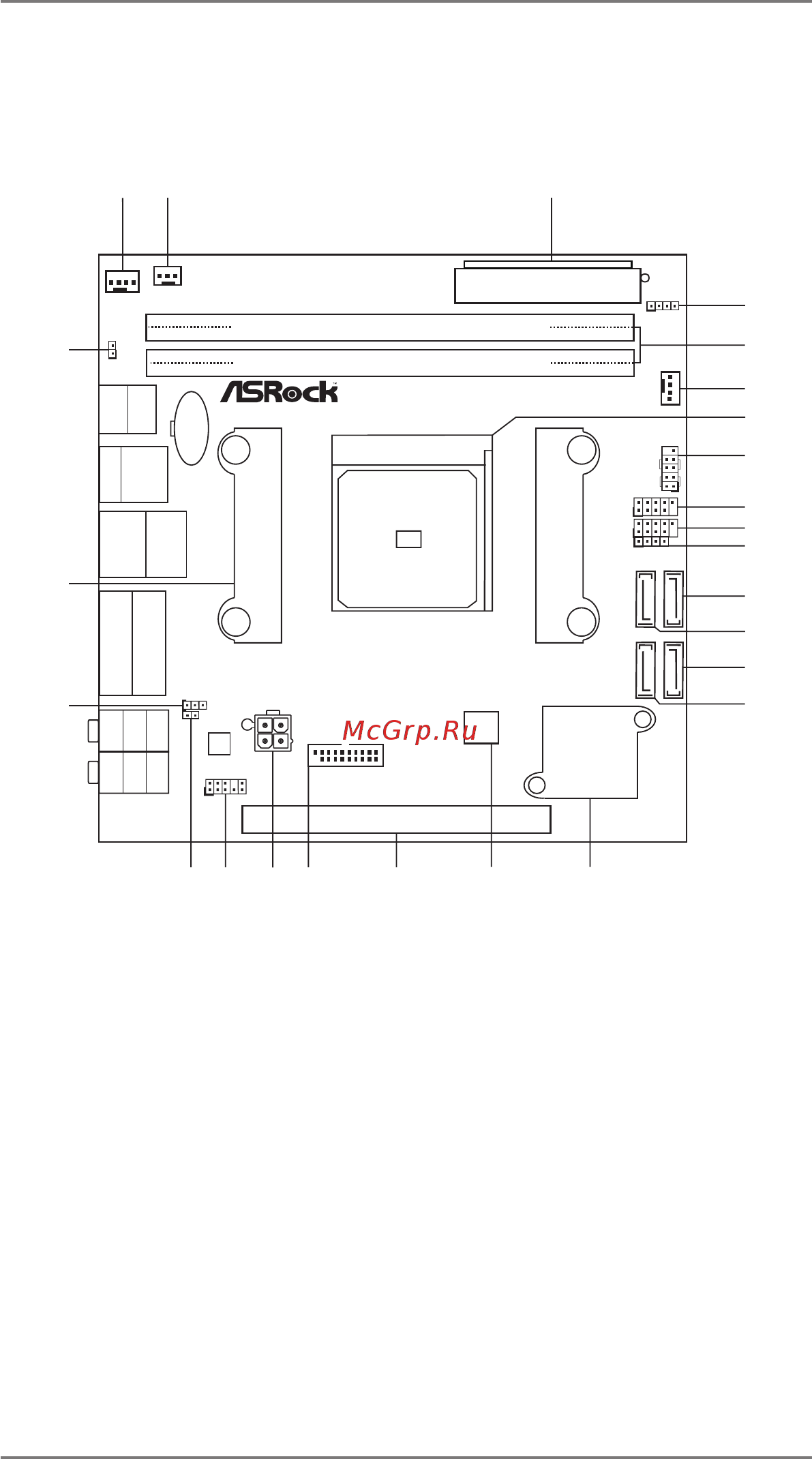 ASRock FM2A75M-ITX [14/65] Motherboard layout