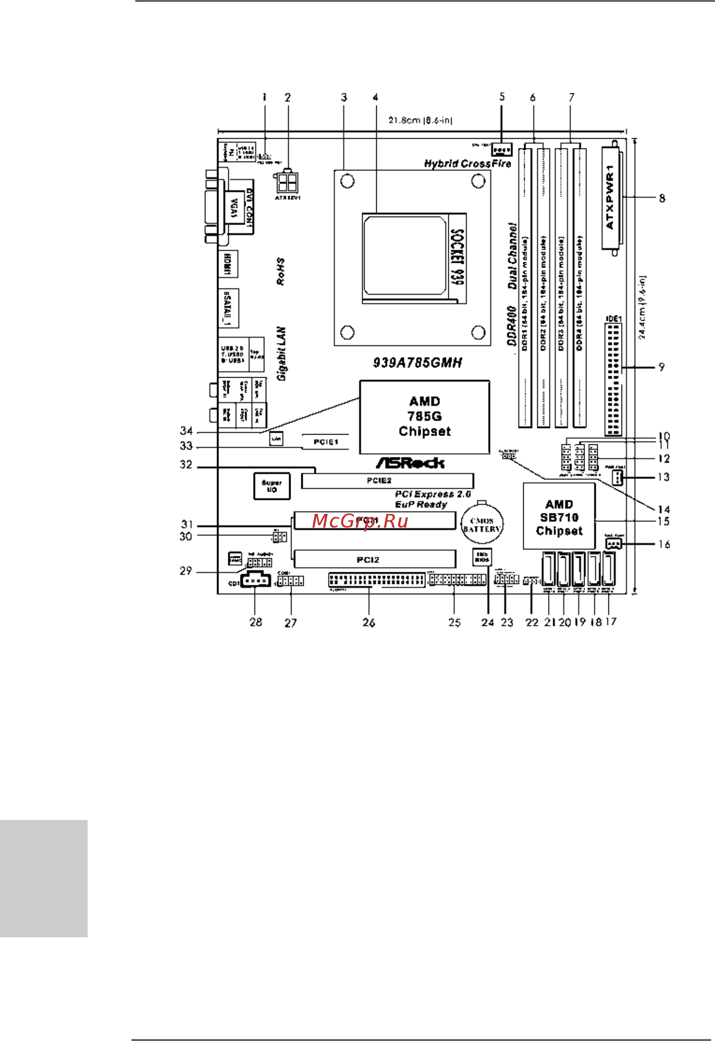 ASRock 939A785GMH [2/129] Motherboard layout motherboard layout motherboard layout motherboard layout motherboard layout