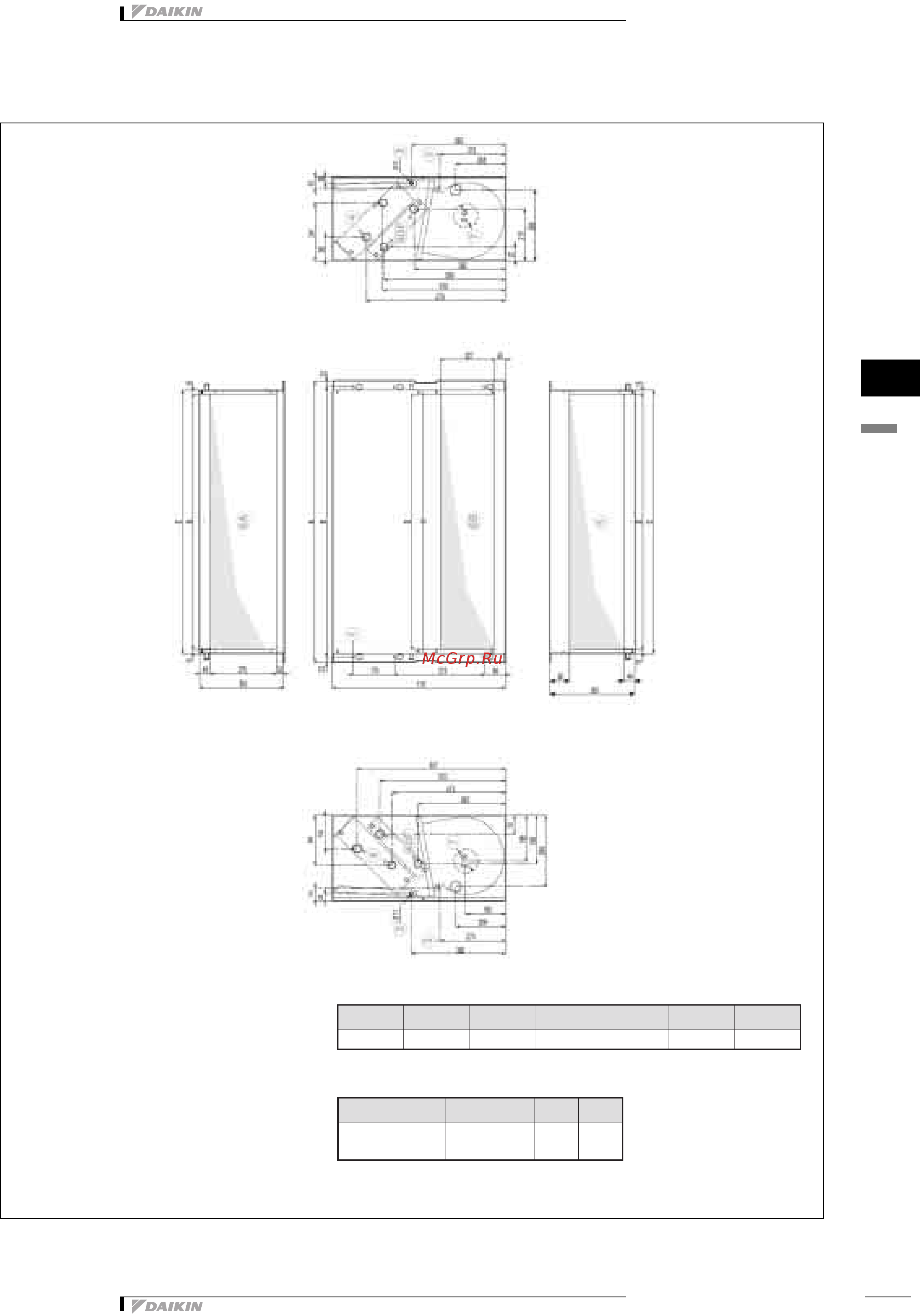 Daikin FWV08CAFN [68/112] Чертеж в масштабе и центр тяжести