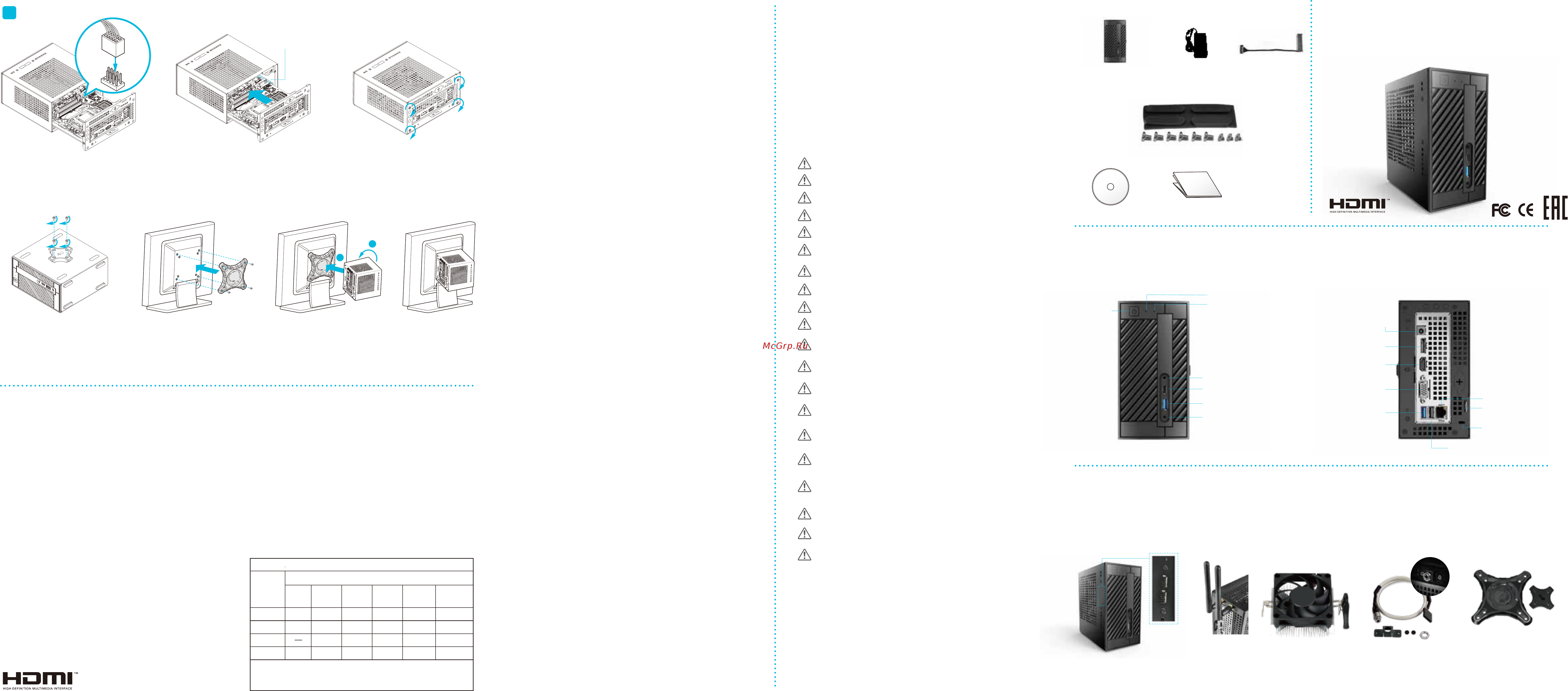 ASRock DeskMini A300 Series Краткая инструкция онлайн