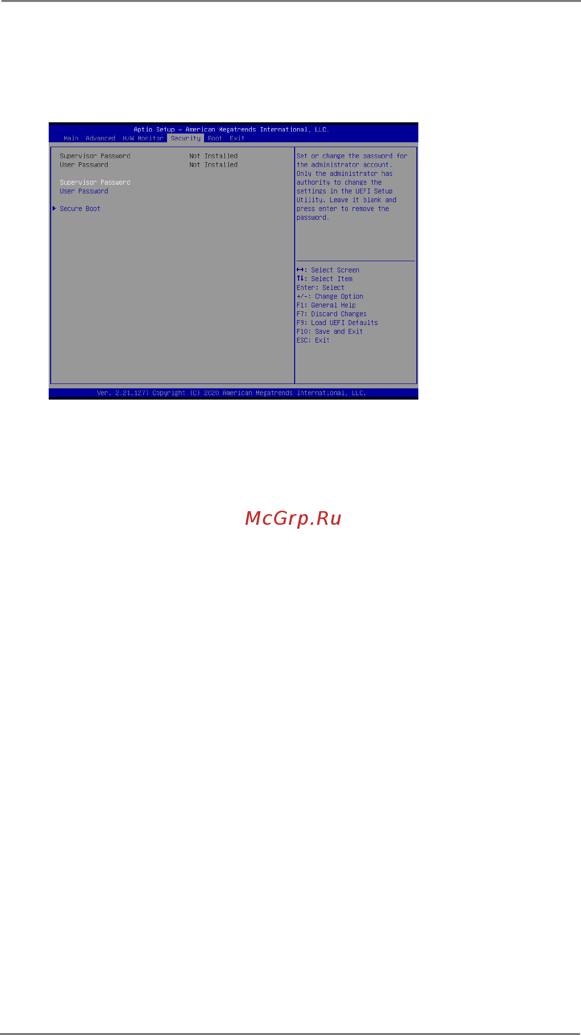 ASRock IMB-1313 [42/46] Security screen