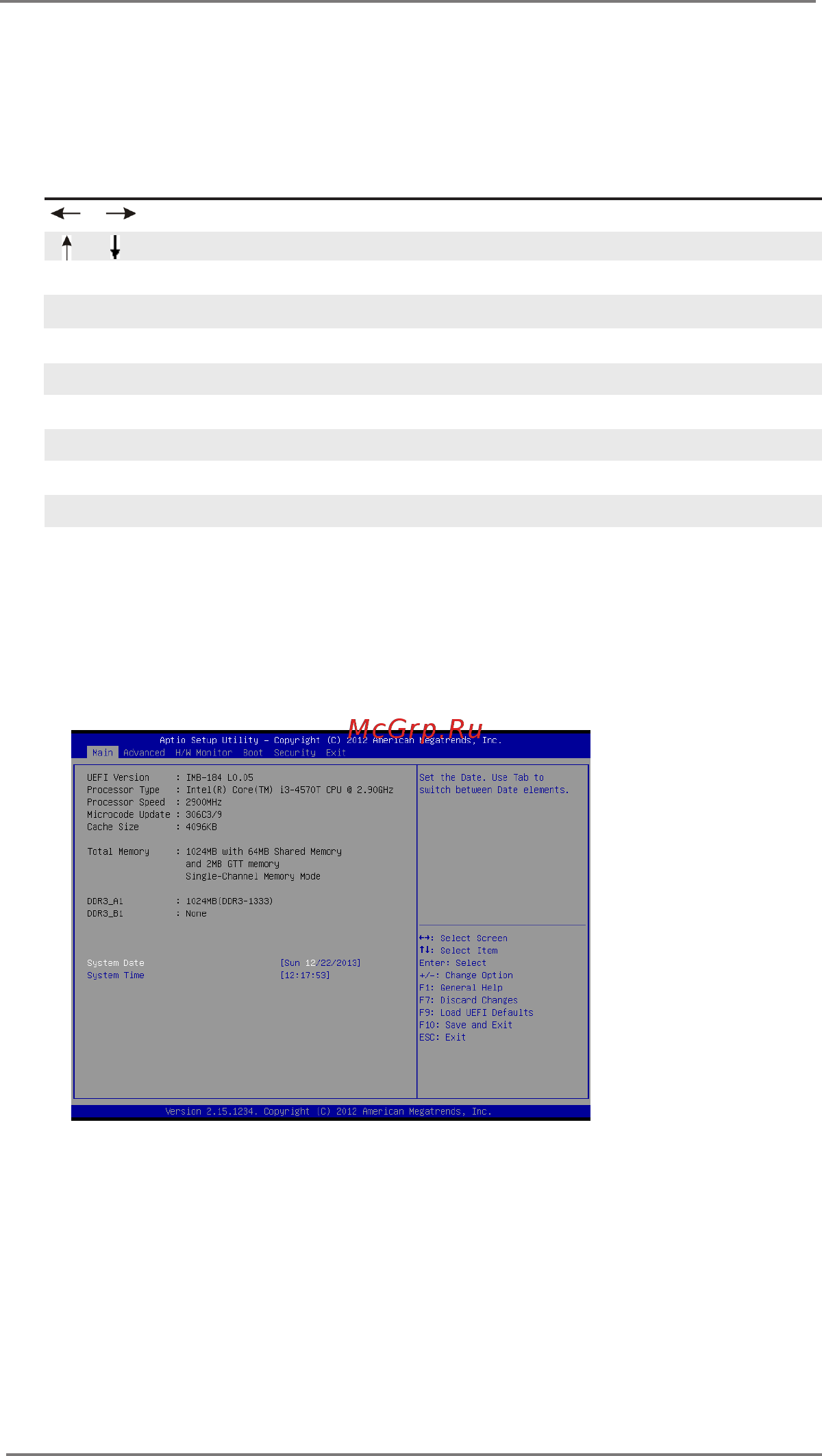 ASRock IMB-184 [23/43] Navigation keys