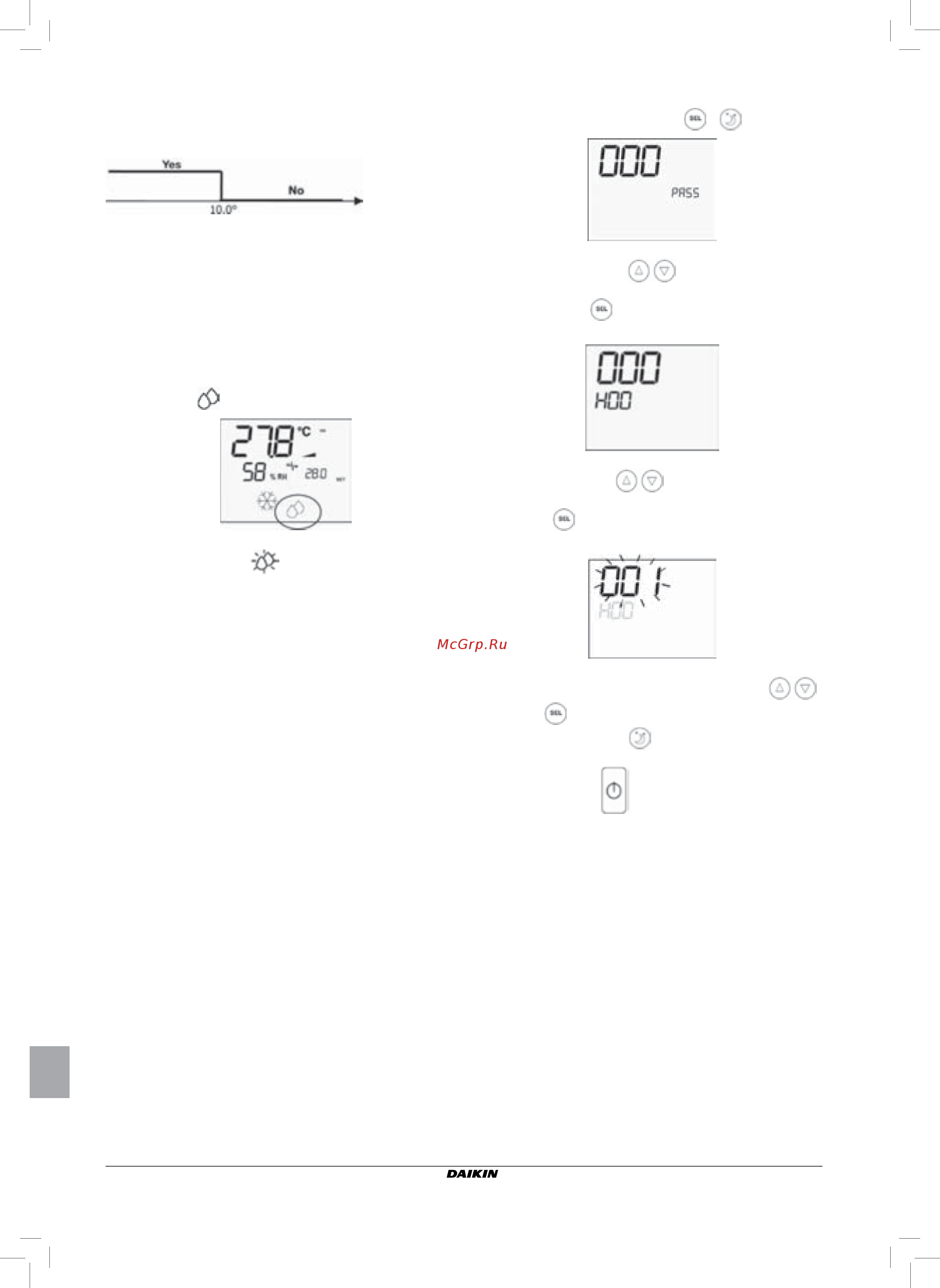 Daikin FWEC3 [16/30] Онфигурация часов работы
