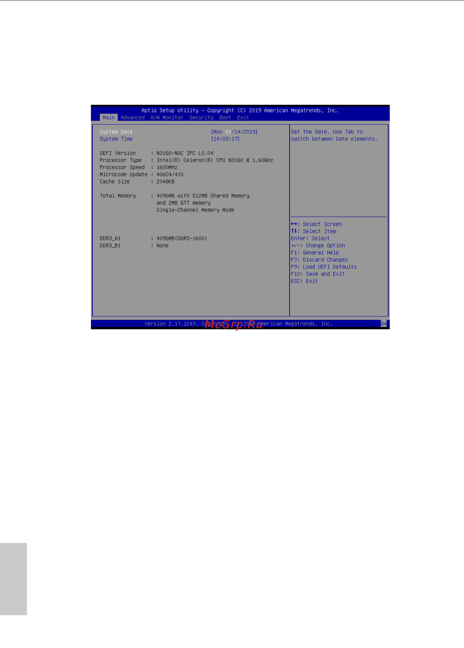 ASRock NUC BOX 3160 [23/37] Main screen