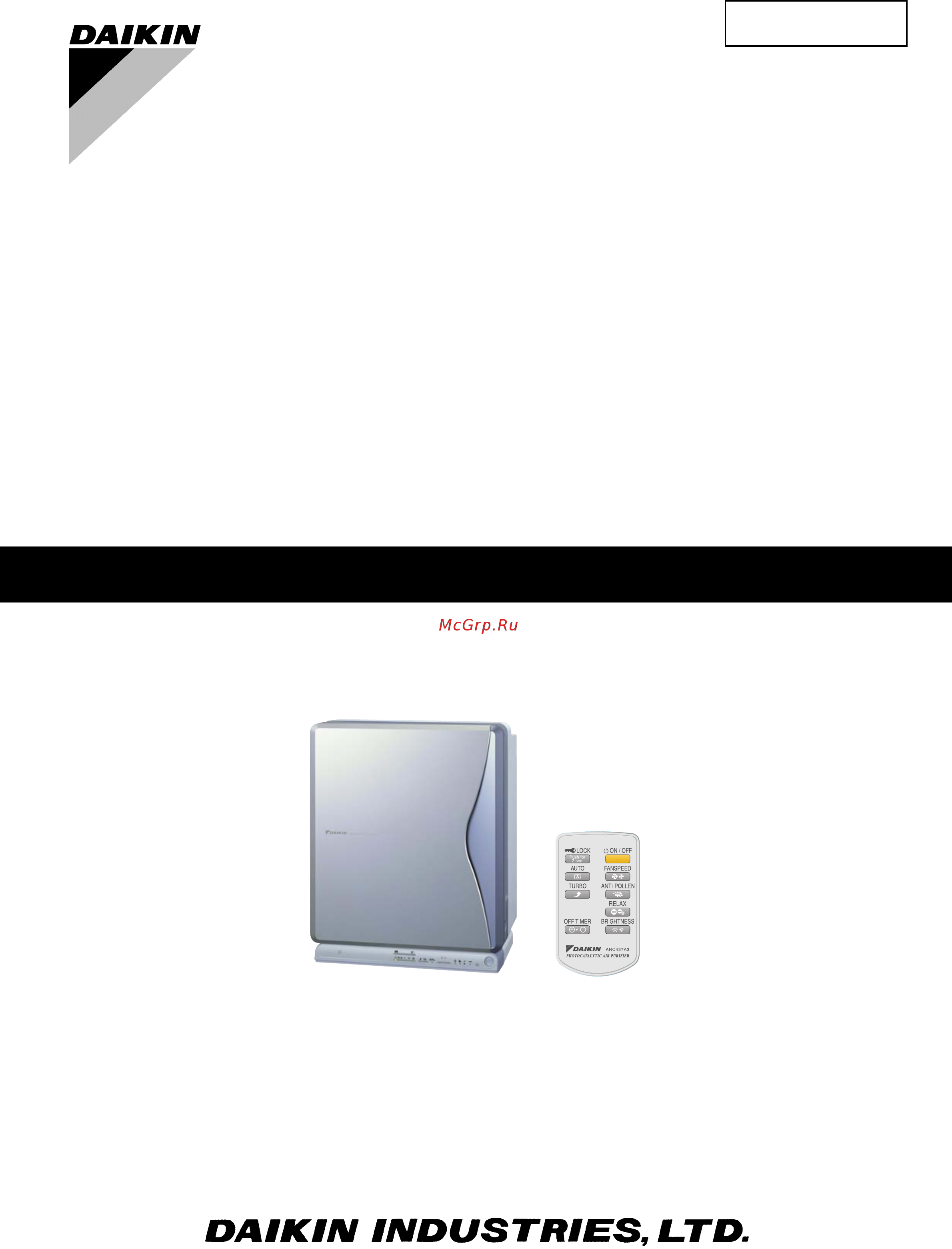Daikin MC707VM-S Технические данные онлайн