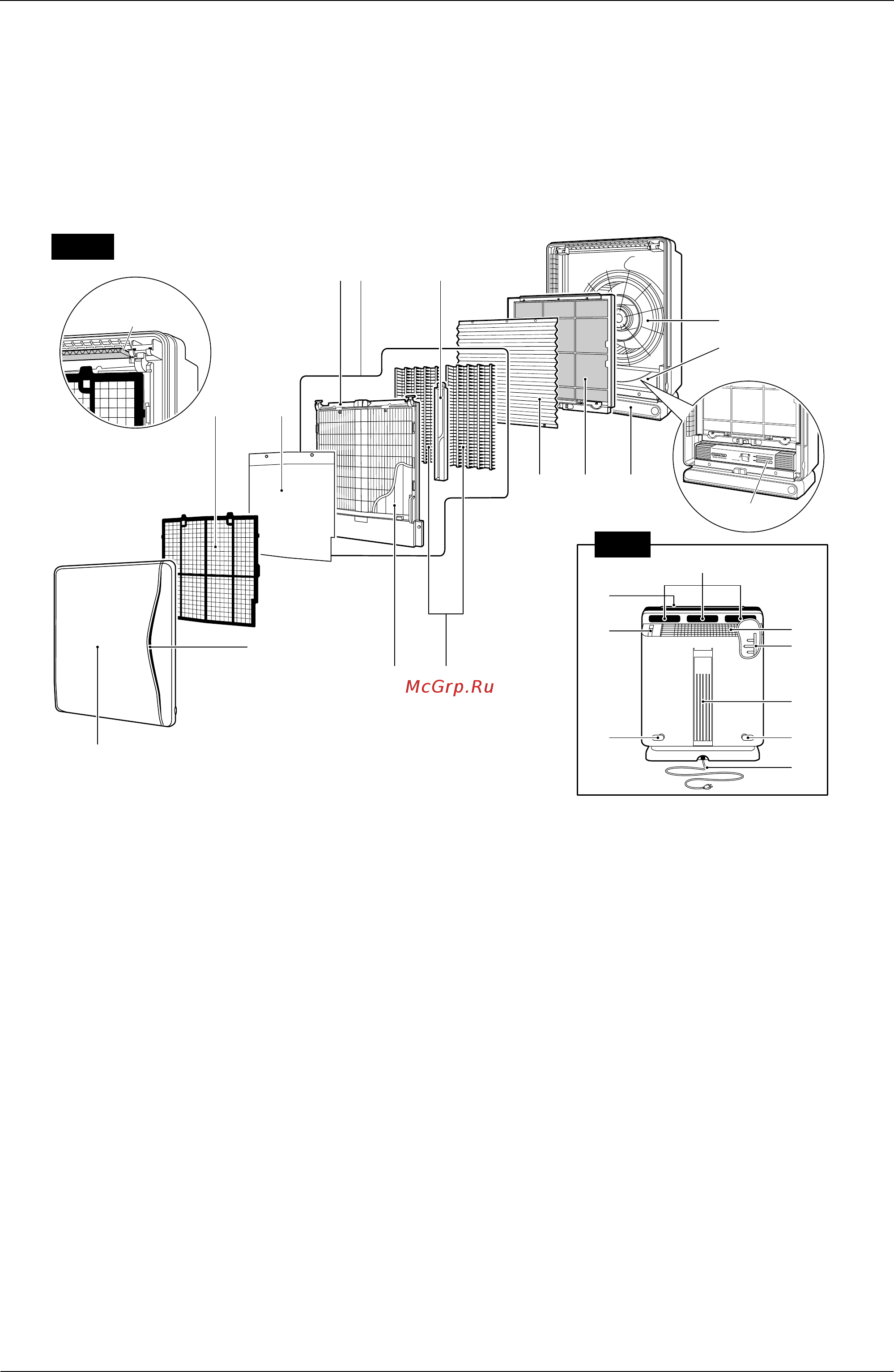Daikin MC707VM-S [15/61] Names and operation of each part