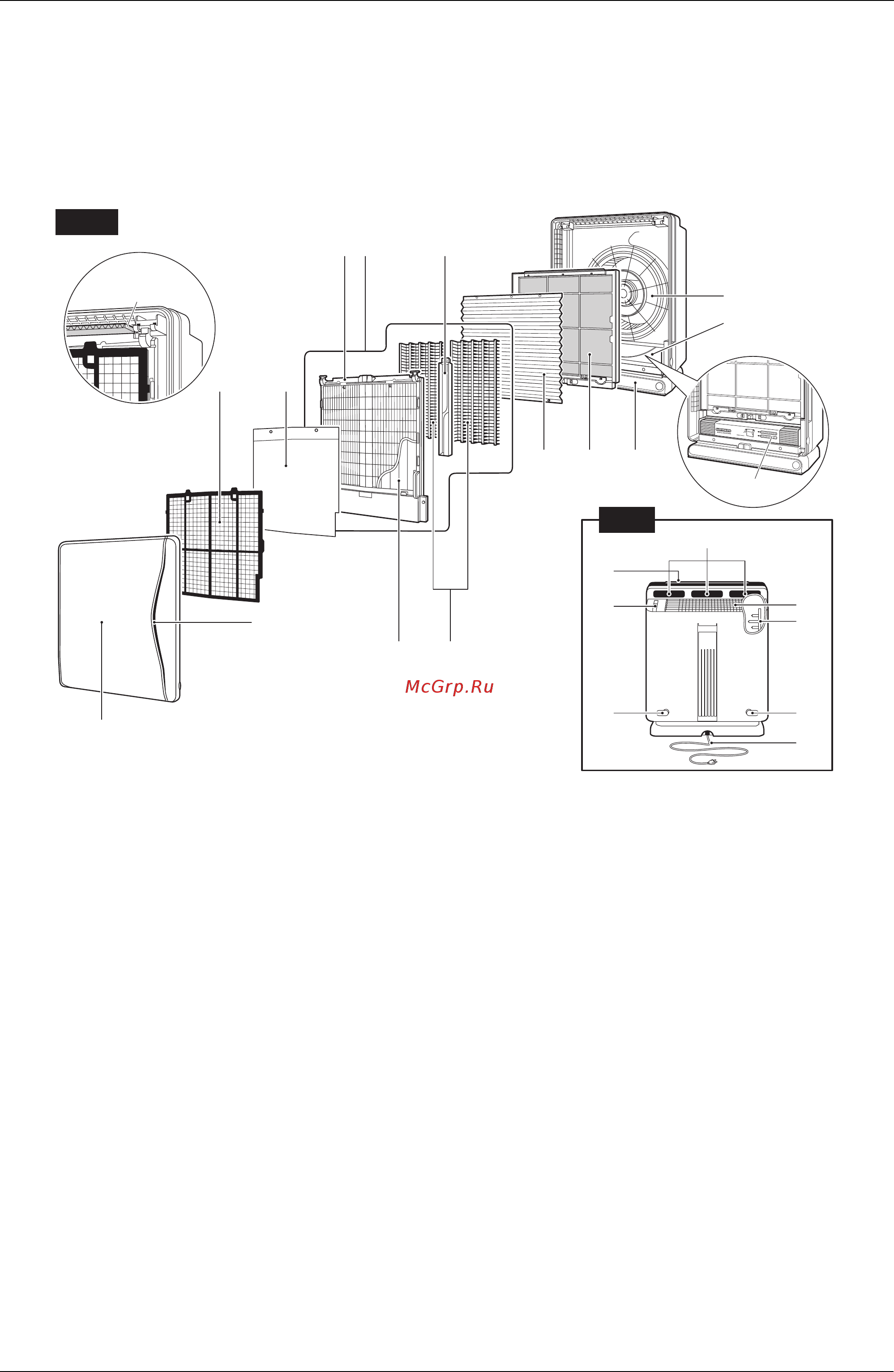 Daikin MC707VM-W [15/61] Name s and operation of each part