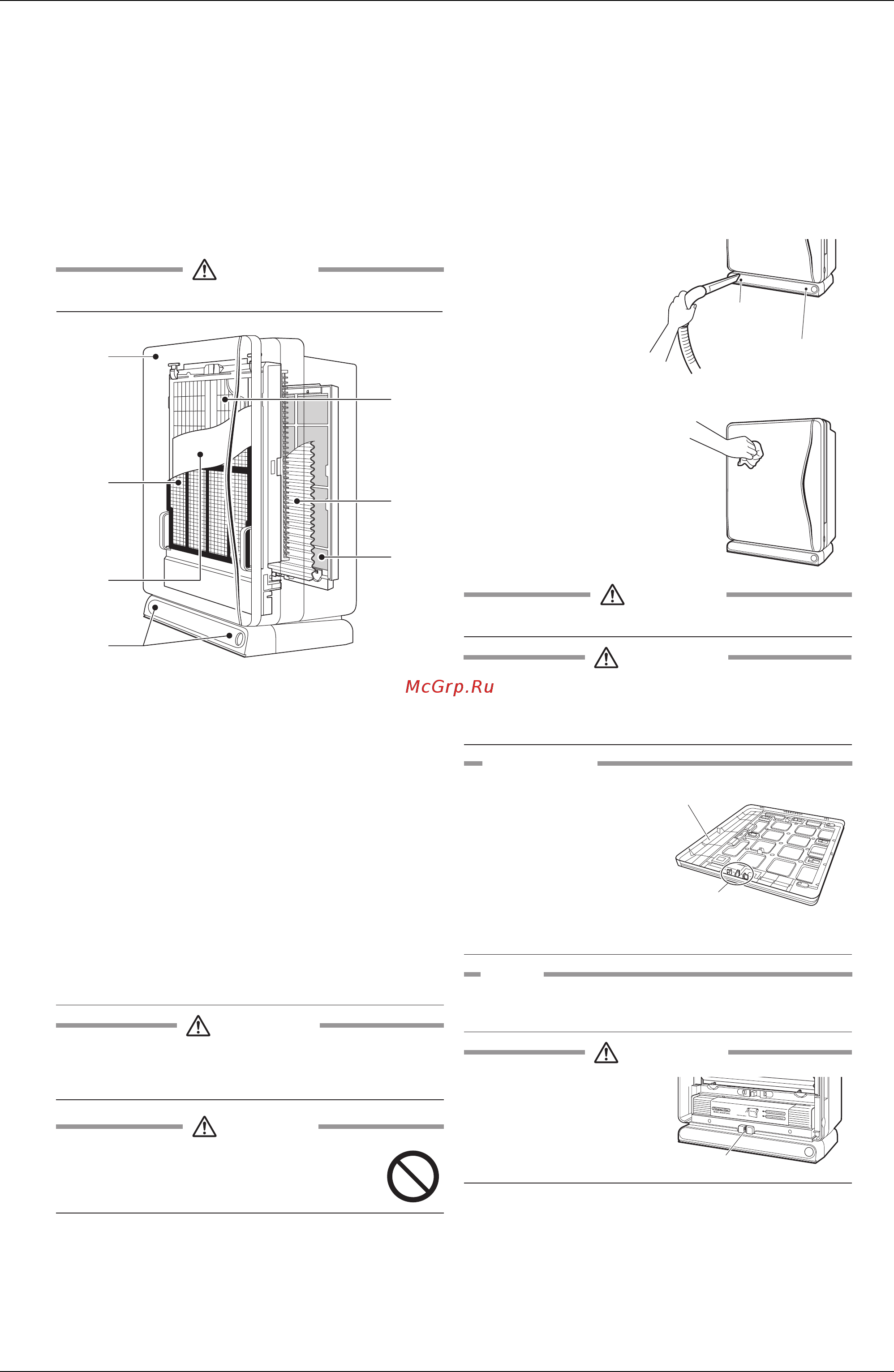 Daikin MC707VM-W [20/61] Care and cleanin g