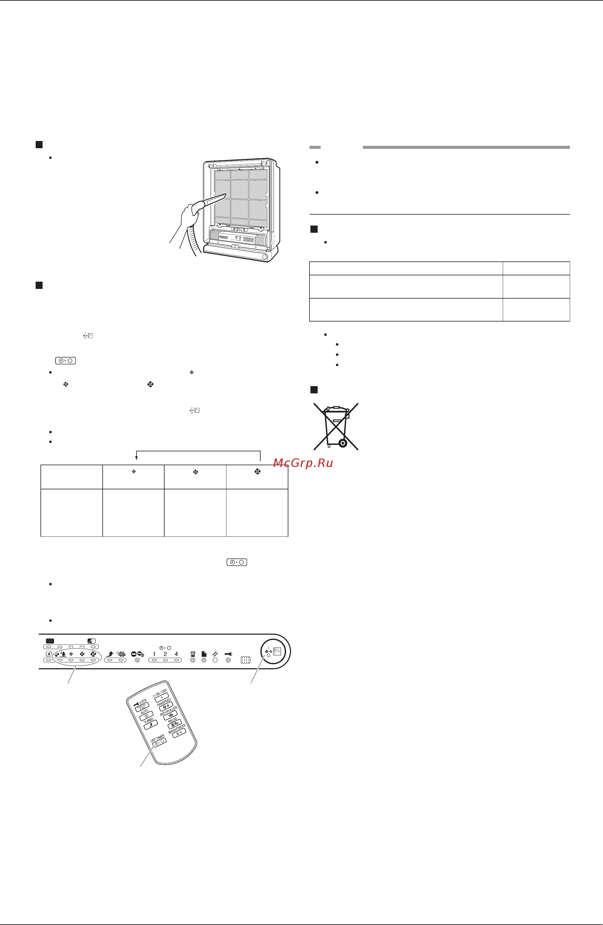 Daikin MC707VM-W [27/61] Care and cleanin g