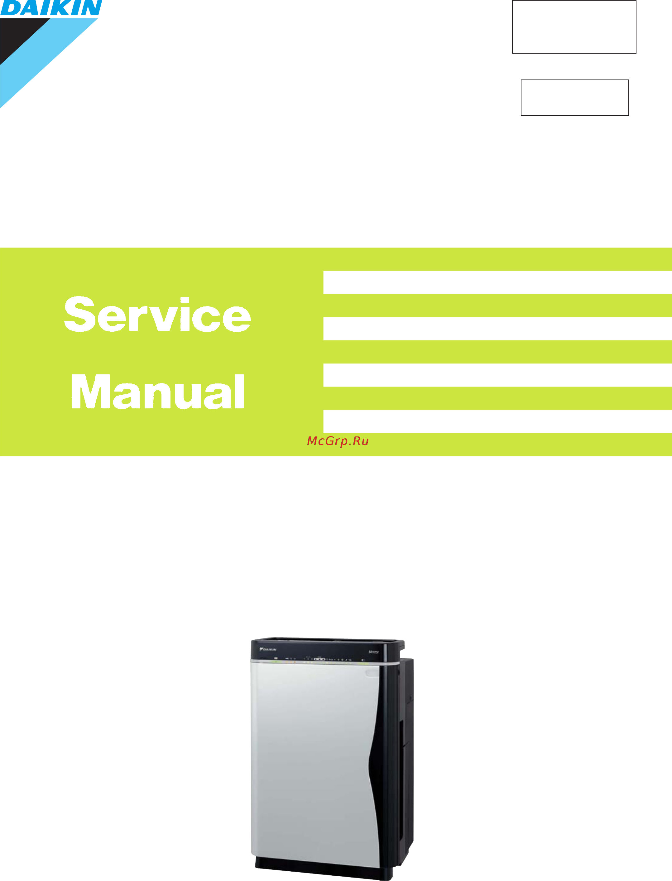 Daikin MCK75JVM-K Сервис мануал онлайн