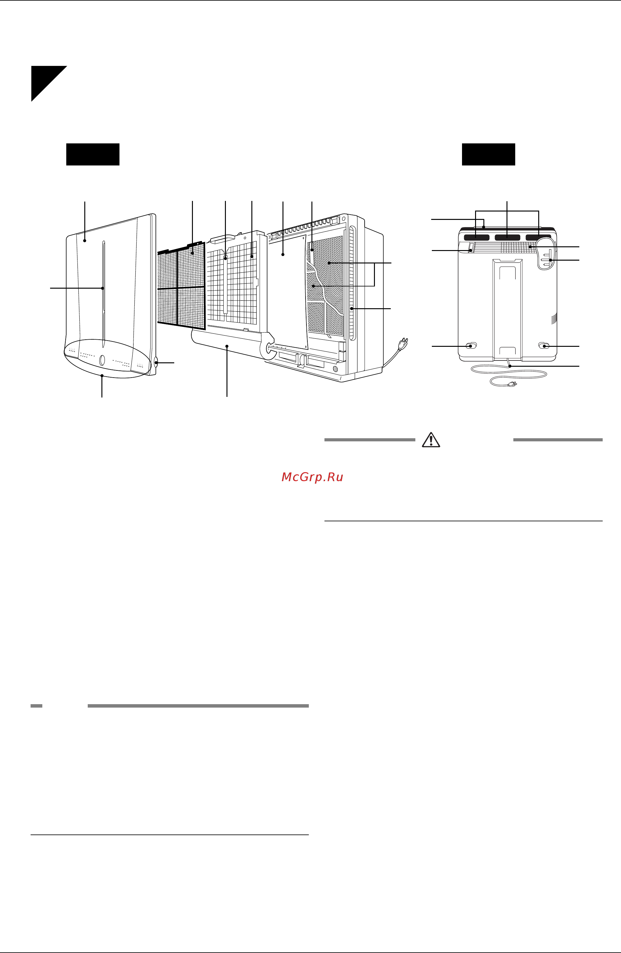 Daikin MC704AVM [14/44] Names and operation of each part
