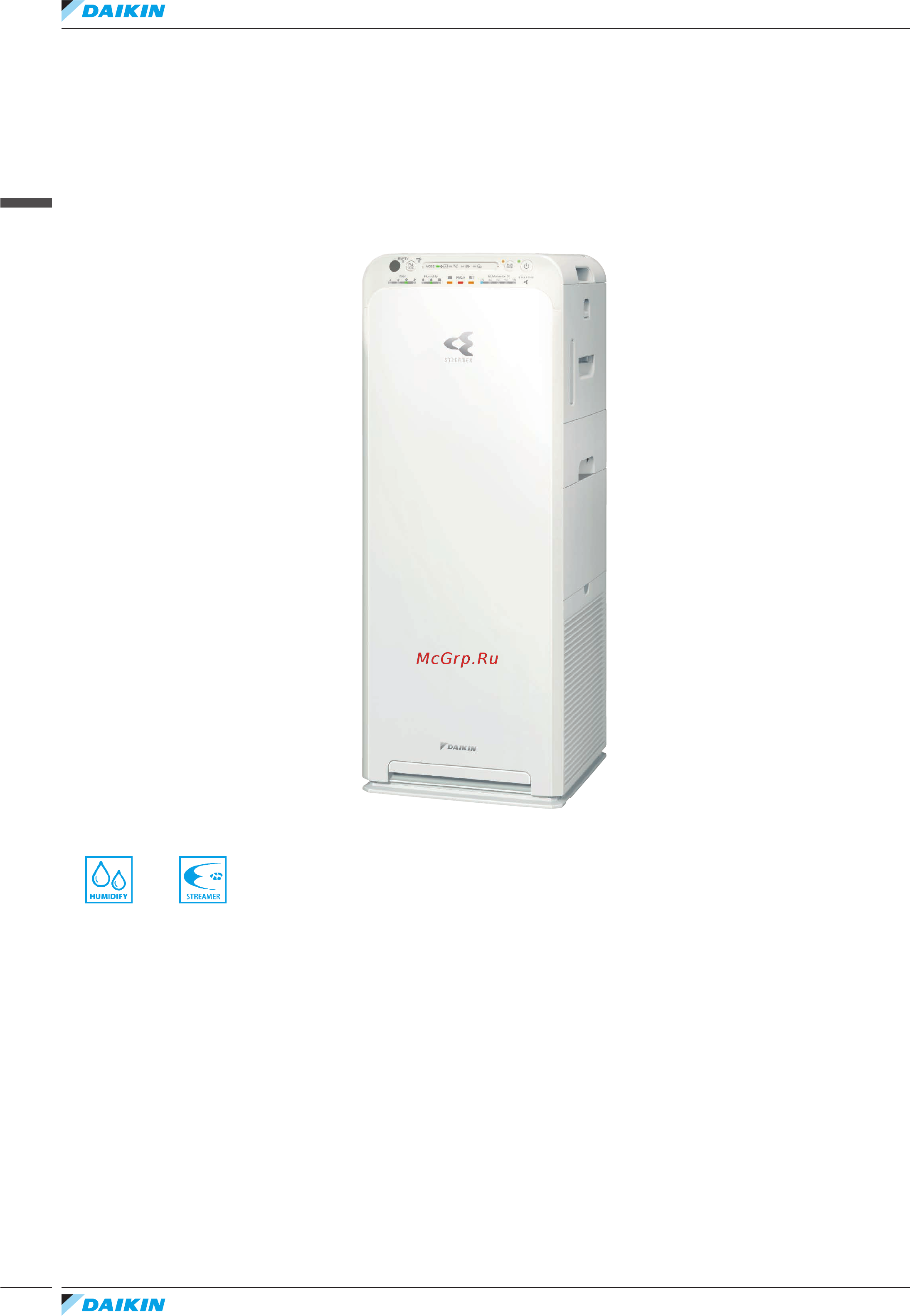 Daikin MCK55W [4/10] Характеристики