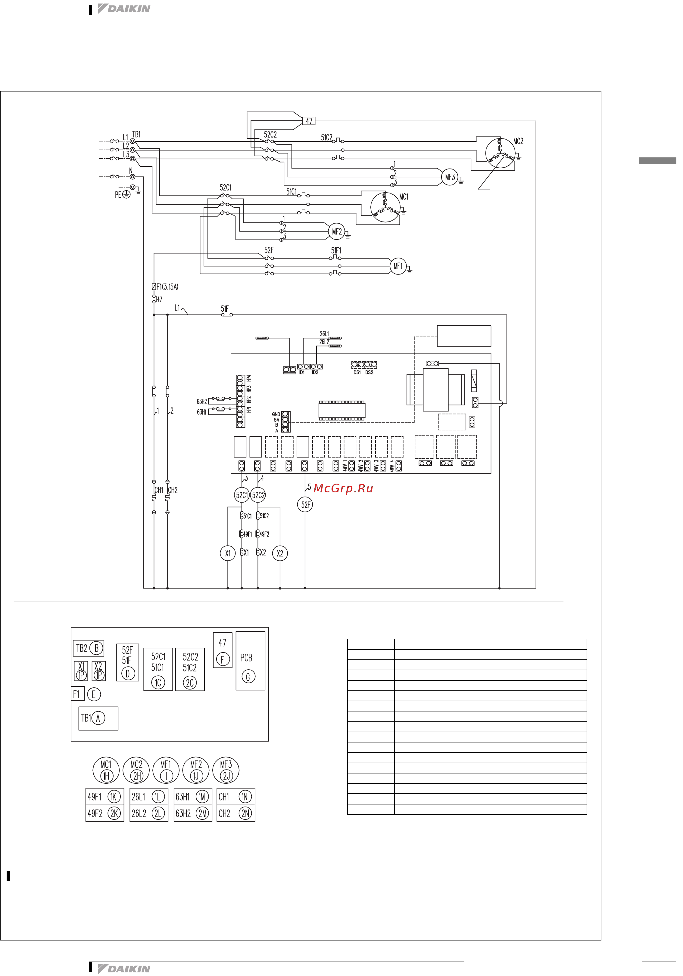 Daikin UATP450AMY1 [32/42] Монтажная схема