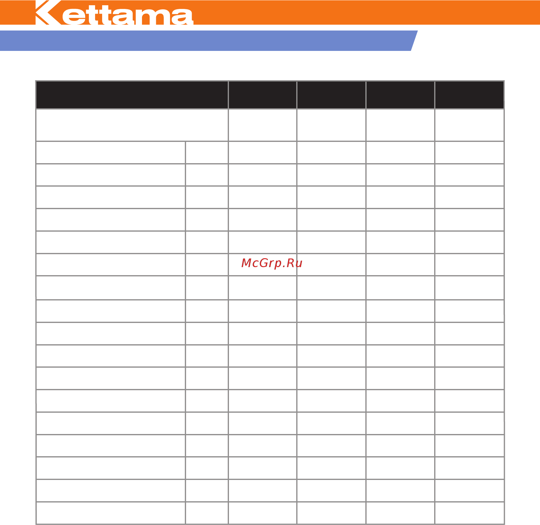 Kettama Storm KTA60-G [22/54] Технические характеристики моделей серии hd
