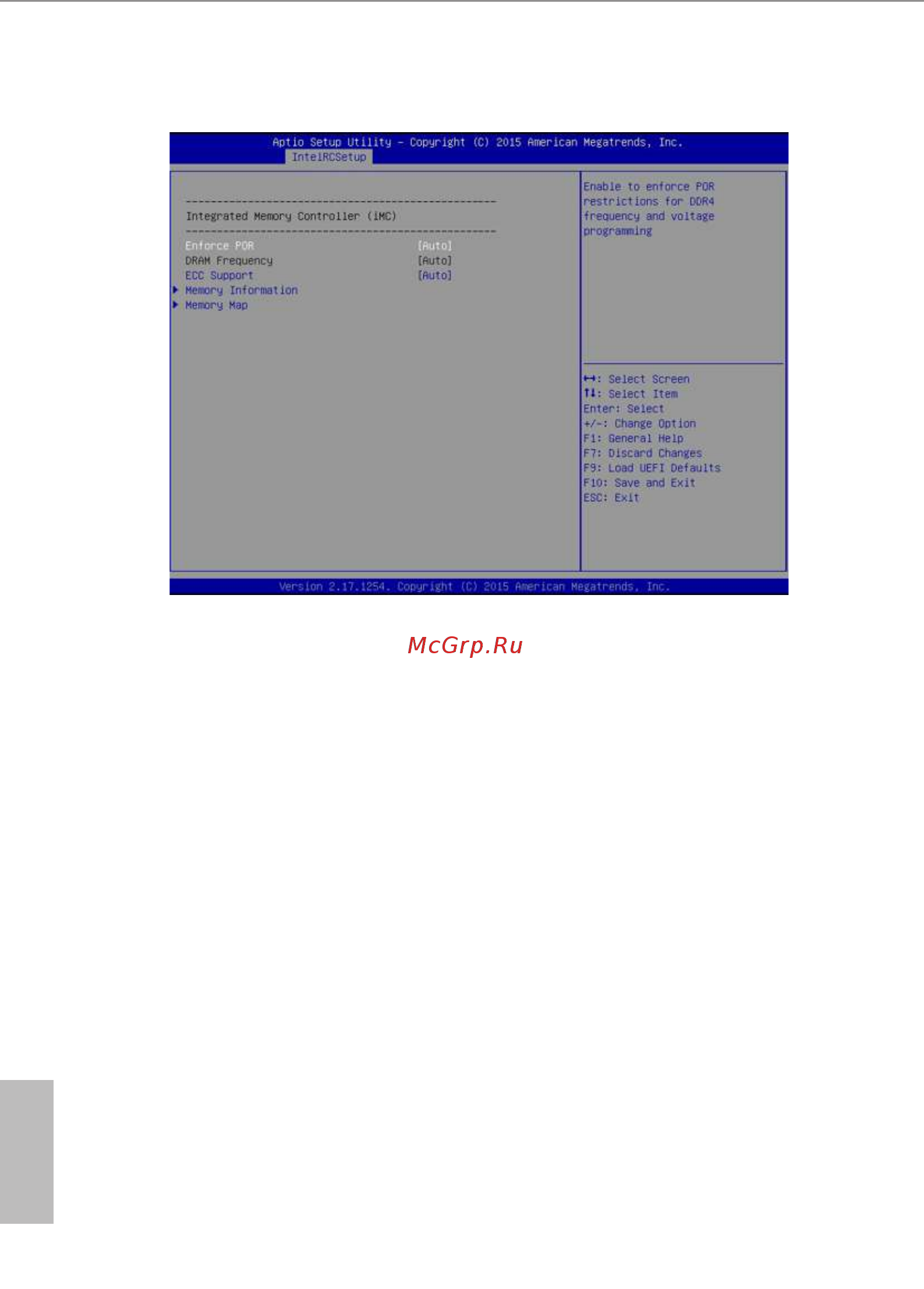 ASRock D1541D4I [64/84] Memory configuration