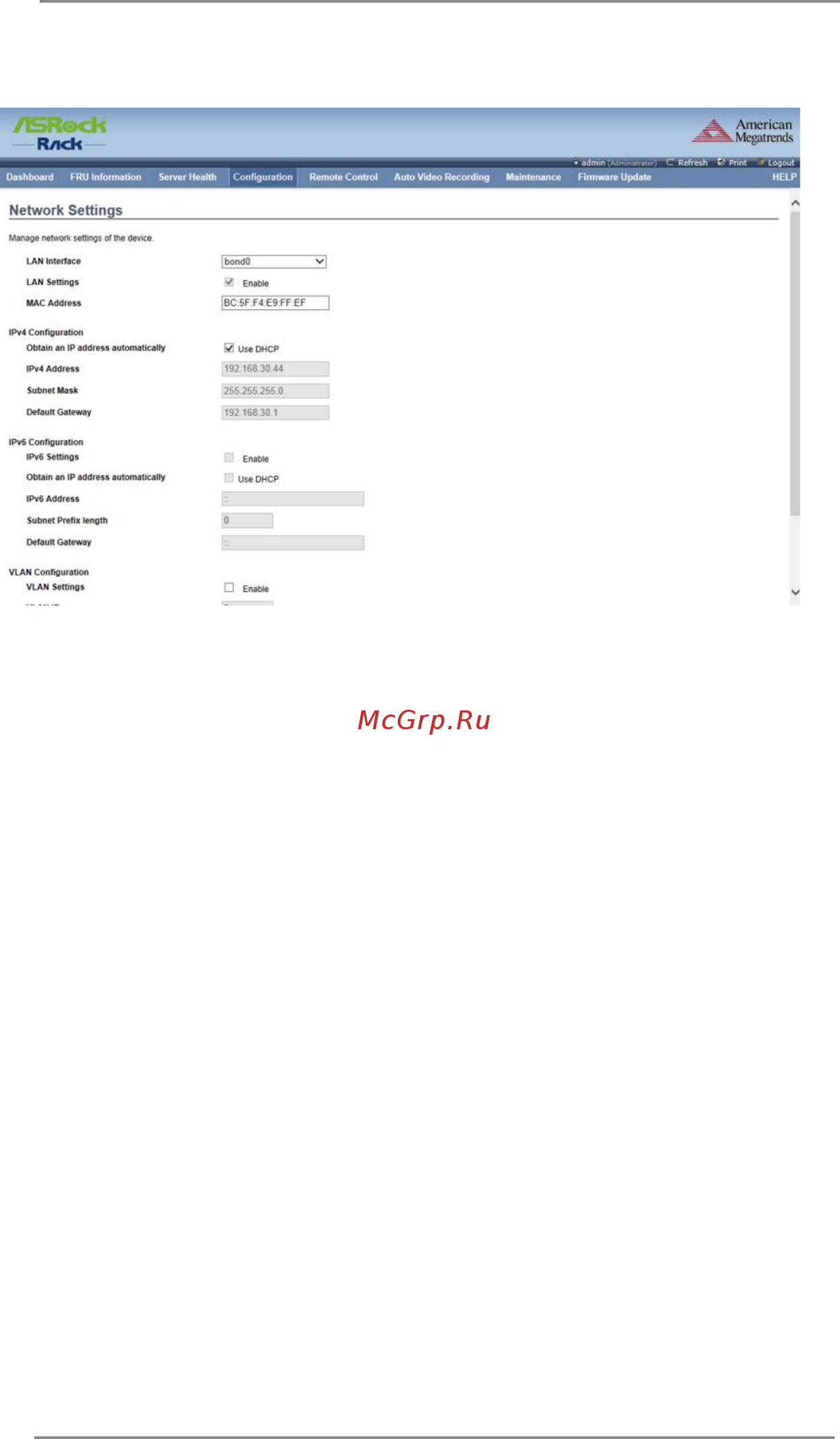 ASRock D1541D4U-2O8R [20/52] Network settings