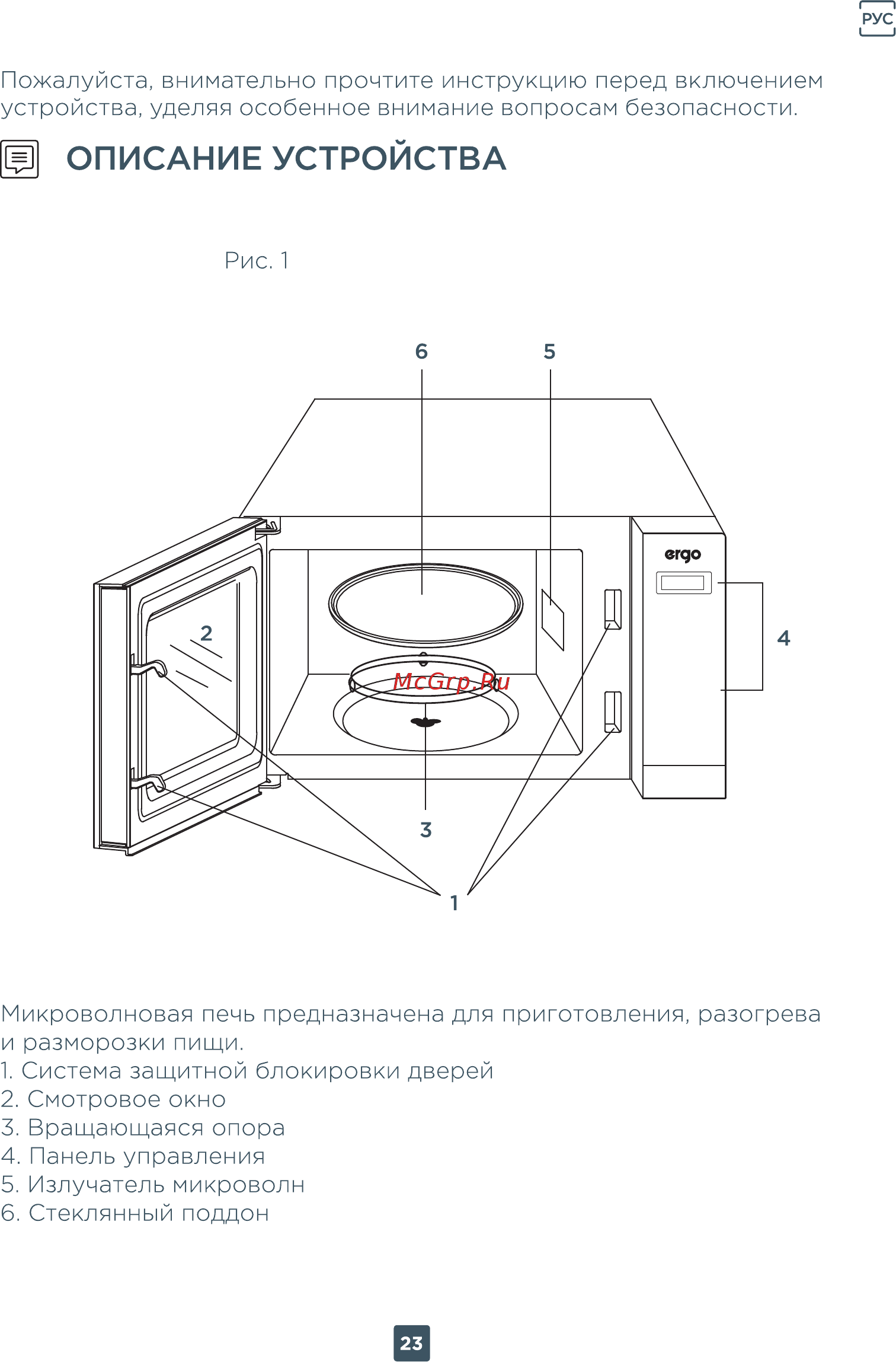 ERGO EM-2080 [23/44] Описание устройства