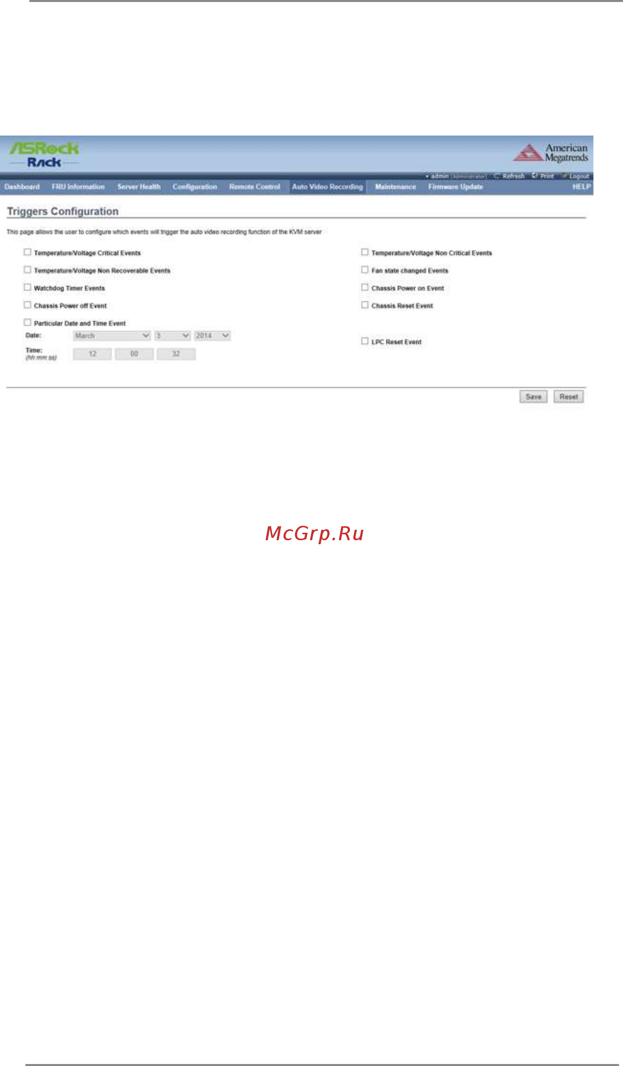 ASRock E3C236D4I-44E85 [46/52] Triggers configuration