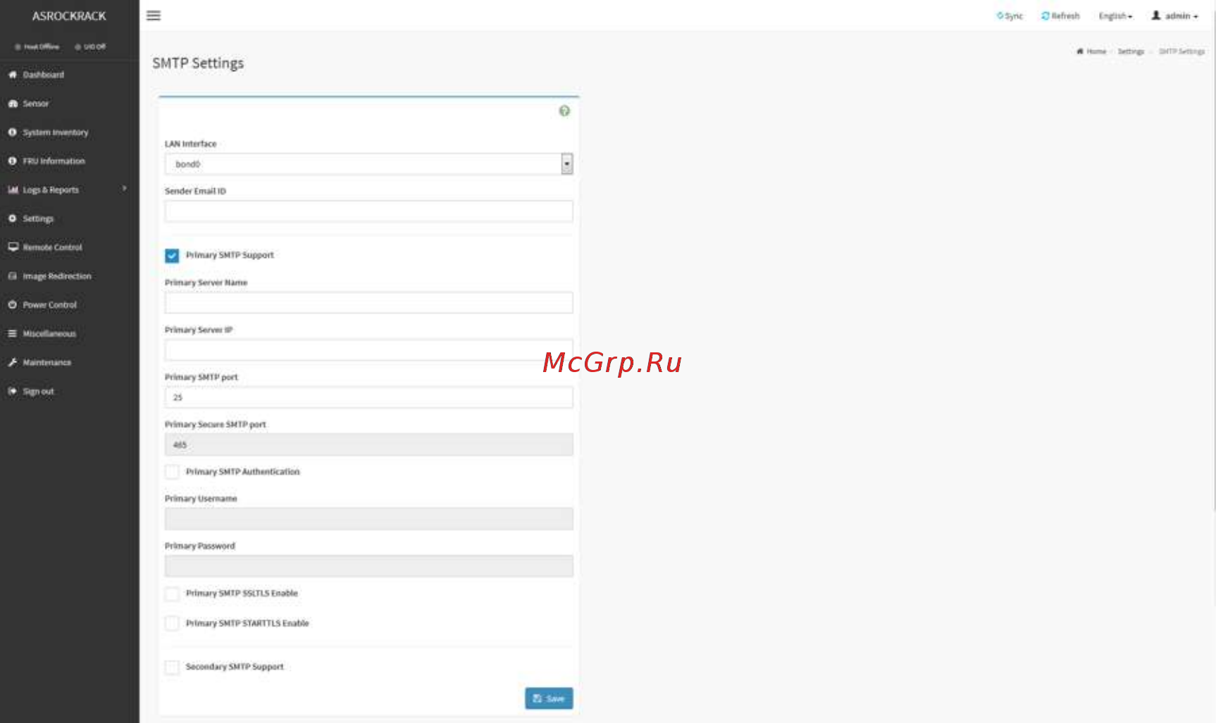 ASRock EP2C622D16FM [40/61] Smtp settings