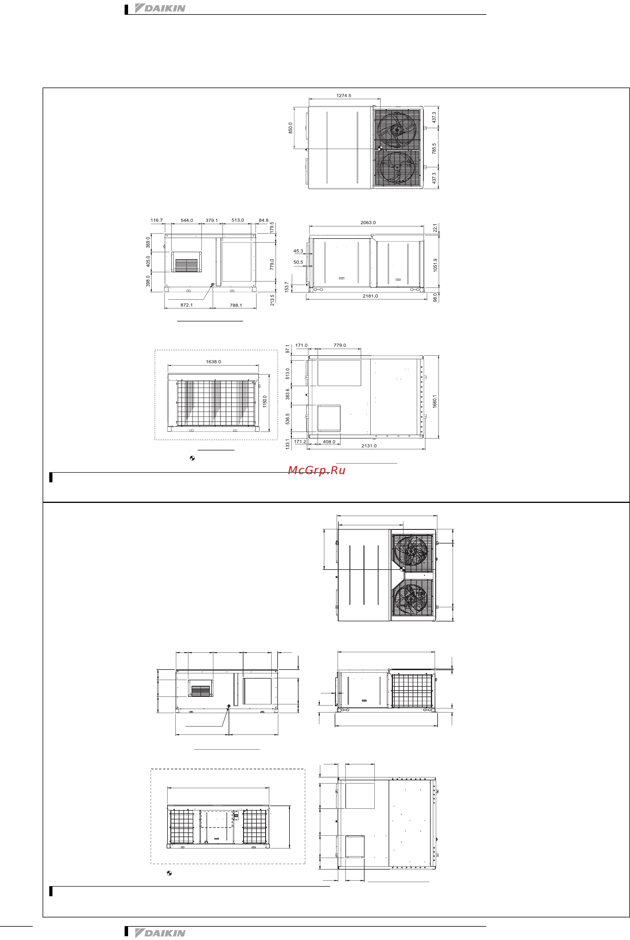 Daikin UATYQ250MCY18 [28/46] Размерные чертежи