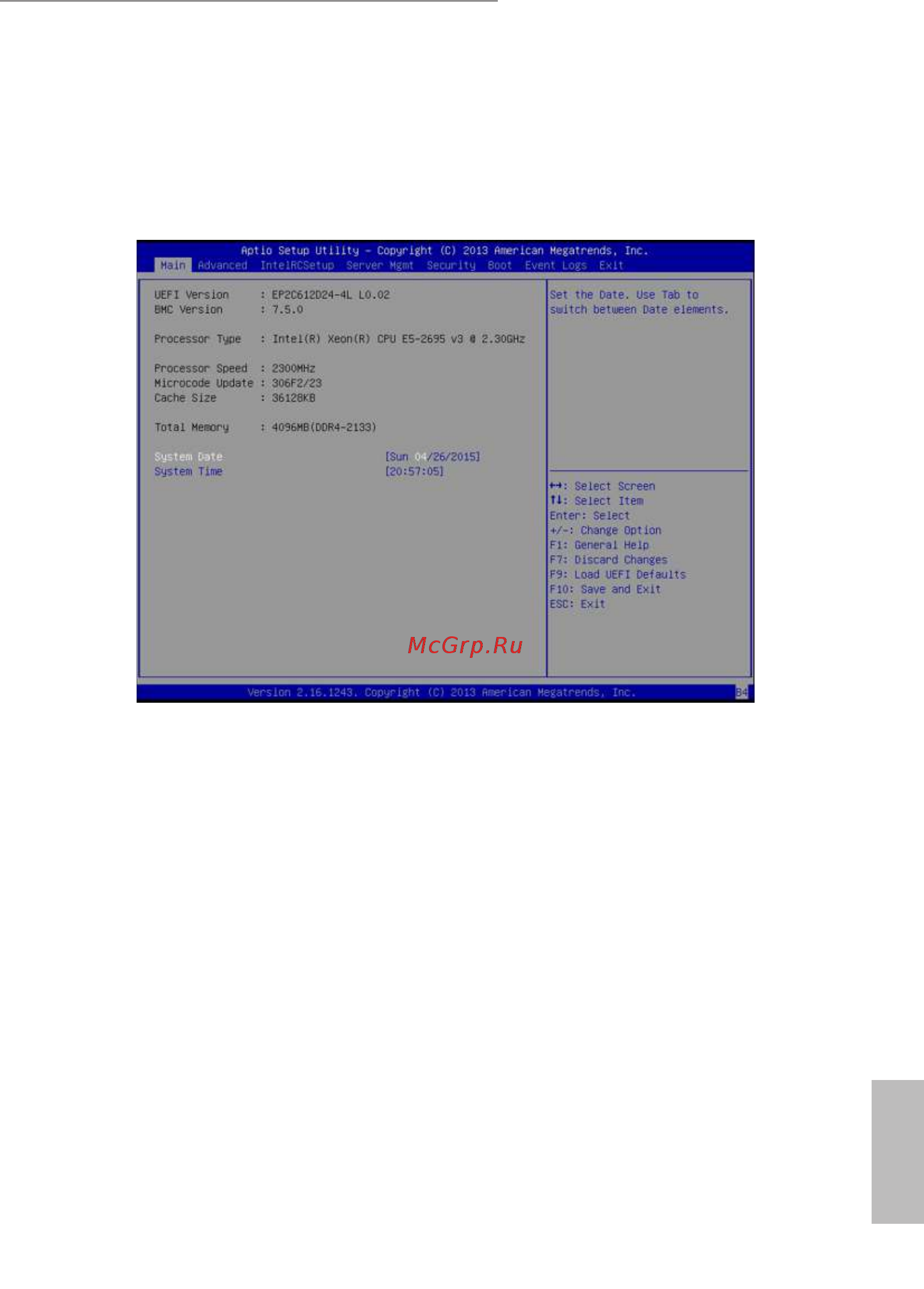 ASRock EP2C612D24-4L [51/101] Main screen