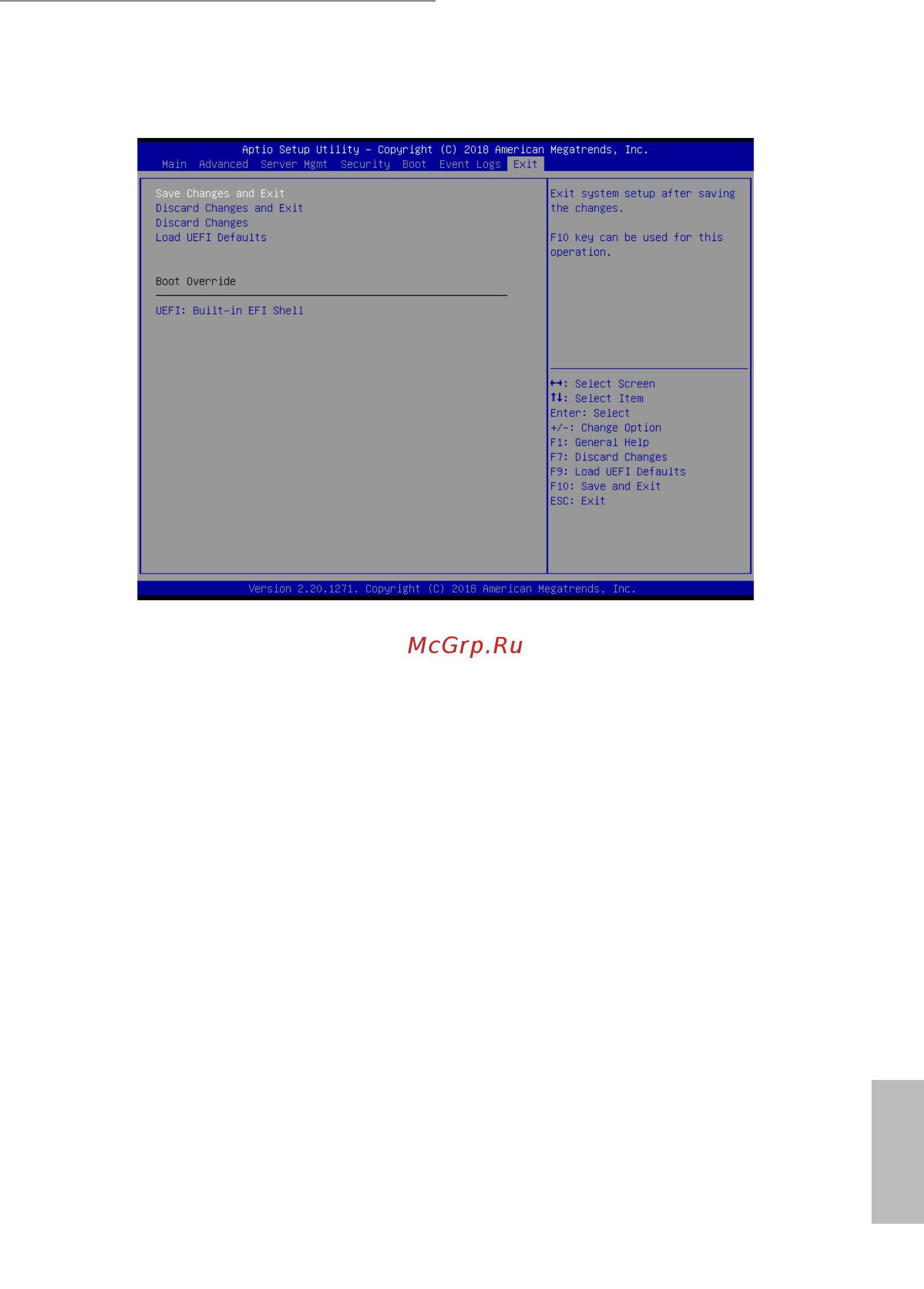ASRock E3C242D4U [83/87] Exit screen