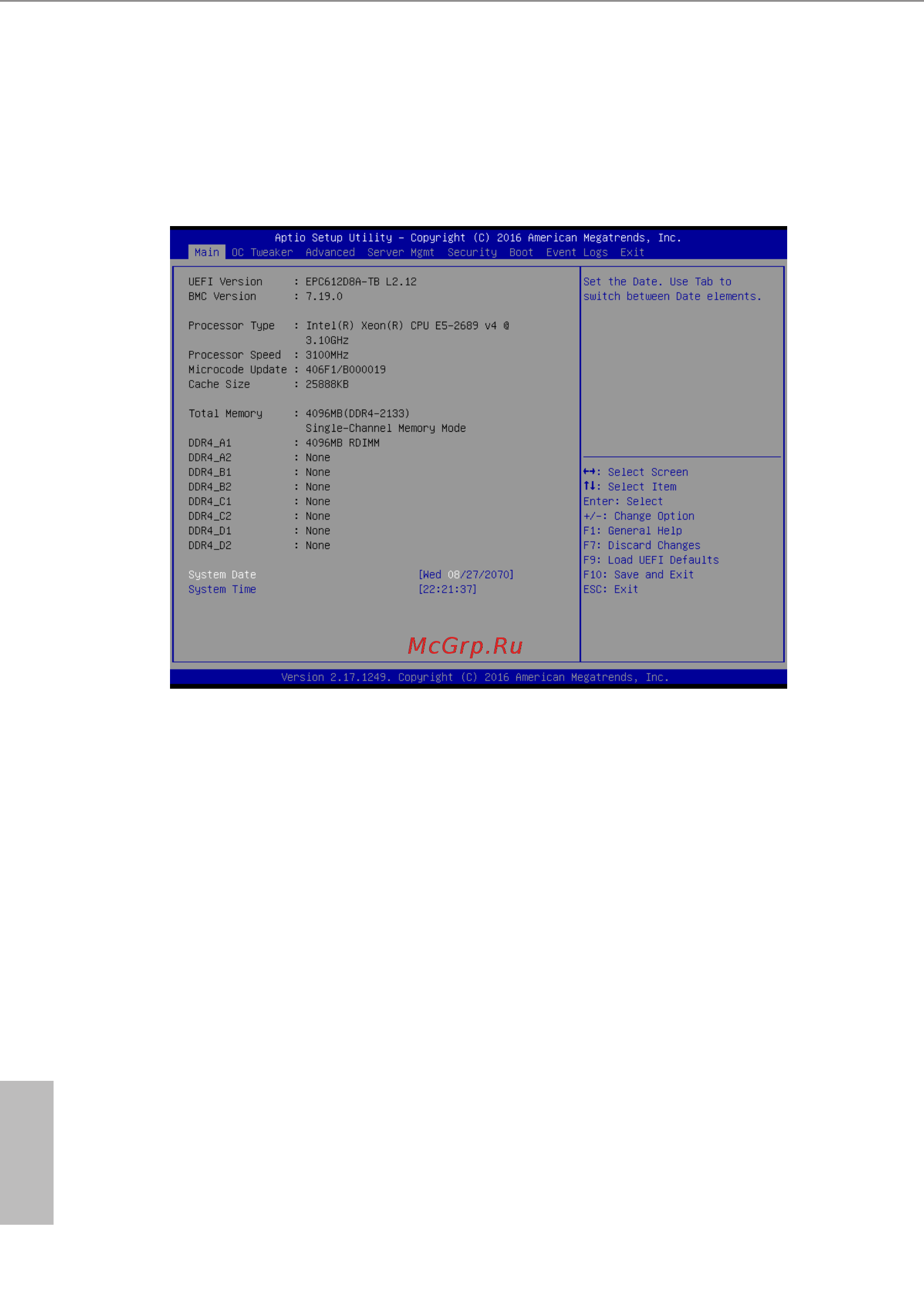 ASRock EPC612D8A-TB [54/102] Main screen