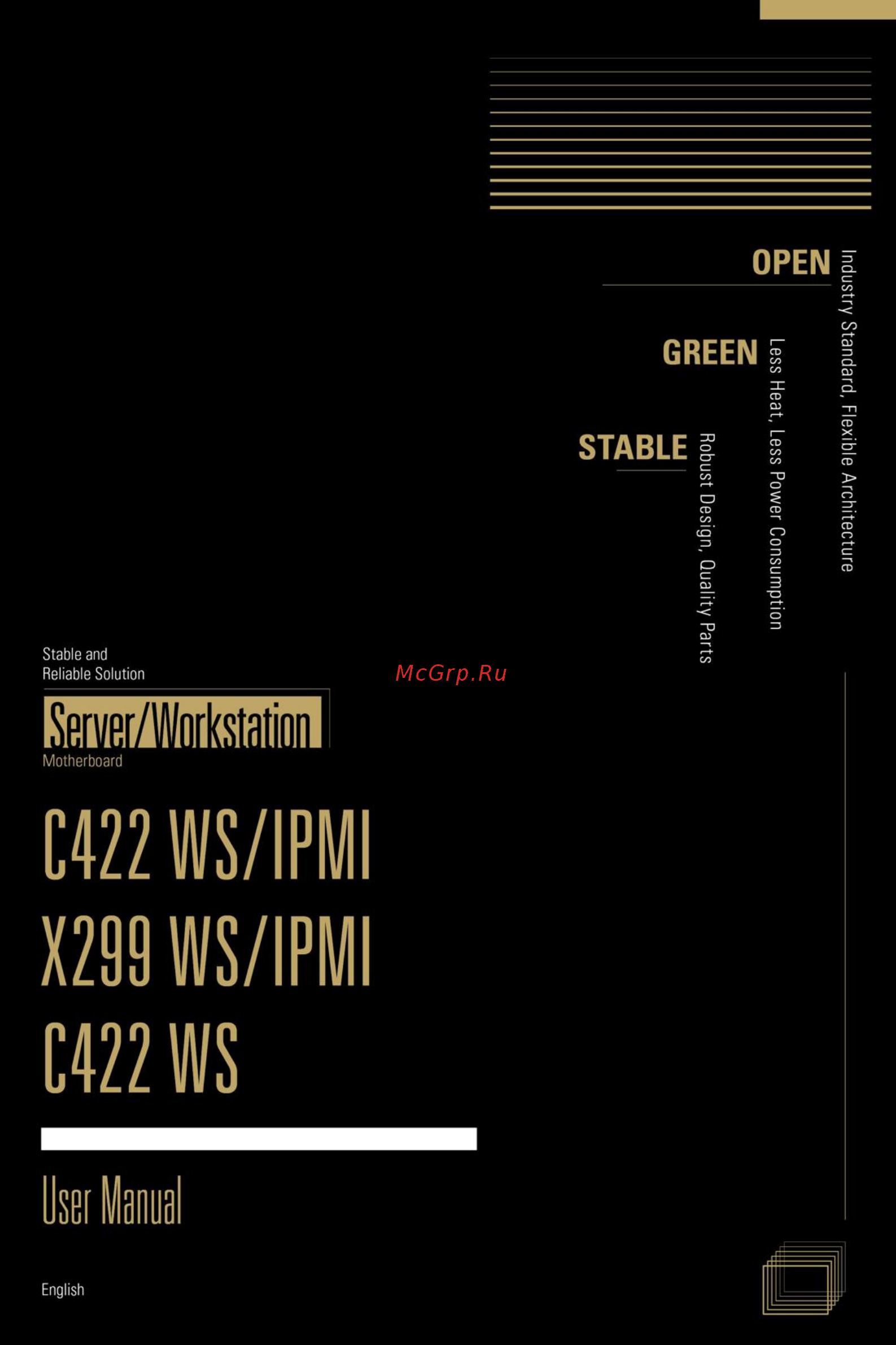 ASRock C422 WS/IPMI Инструкция онлайн