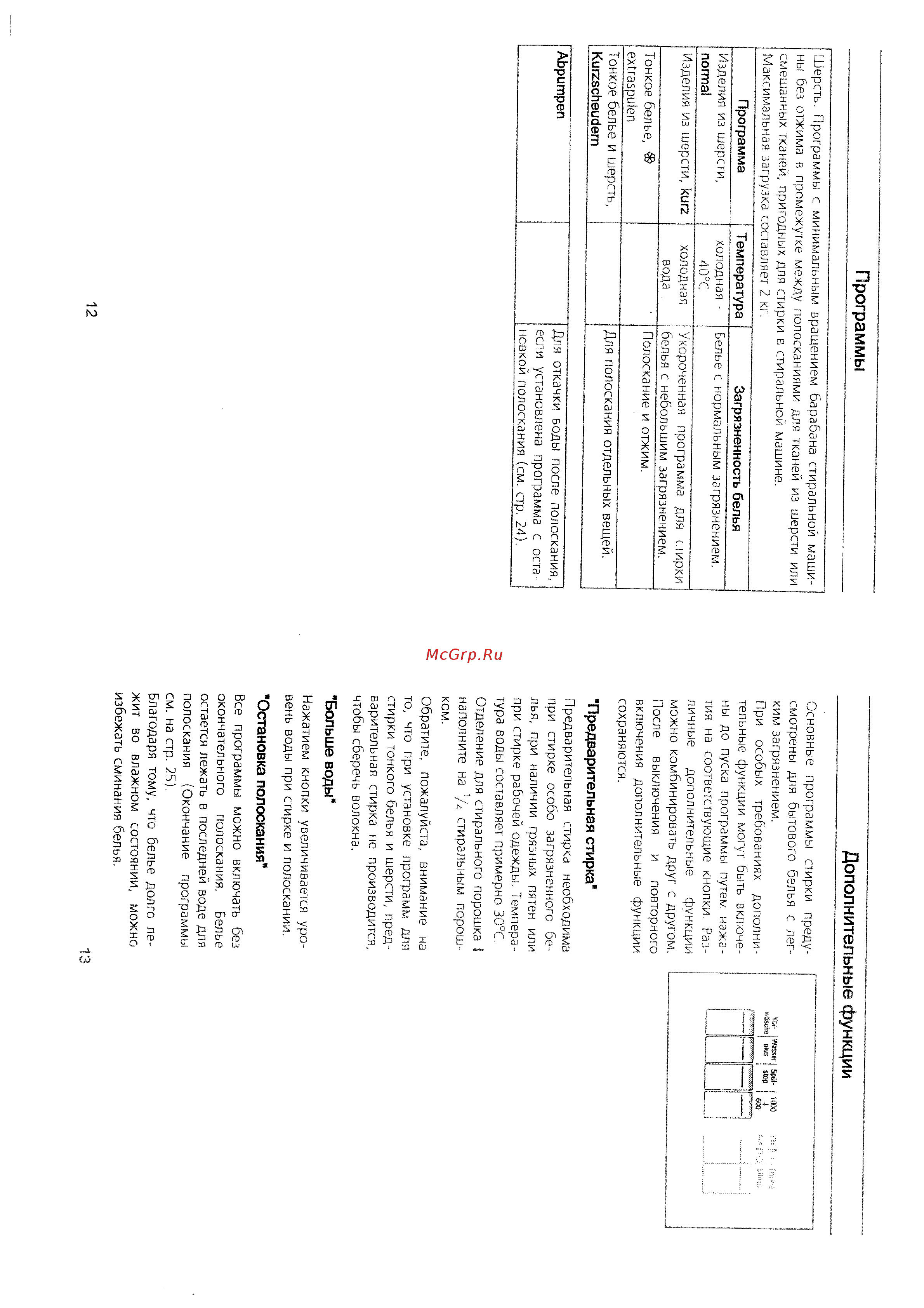 Siemens WP 8100 [8/26] Остановка полоскания