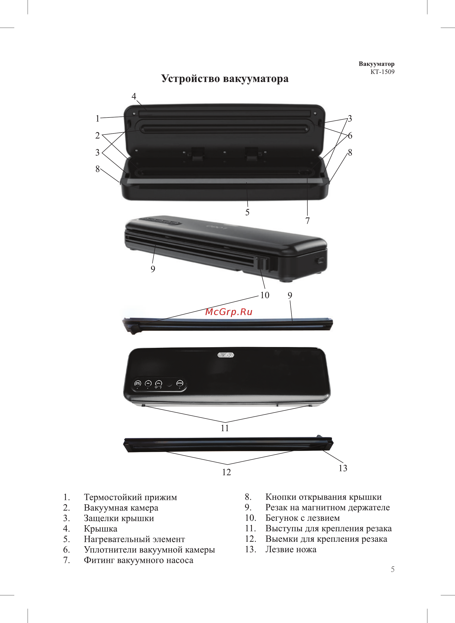 Kitfort KT-1509-2 [5/20] Устройство вакууматора