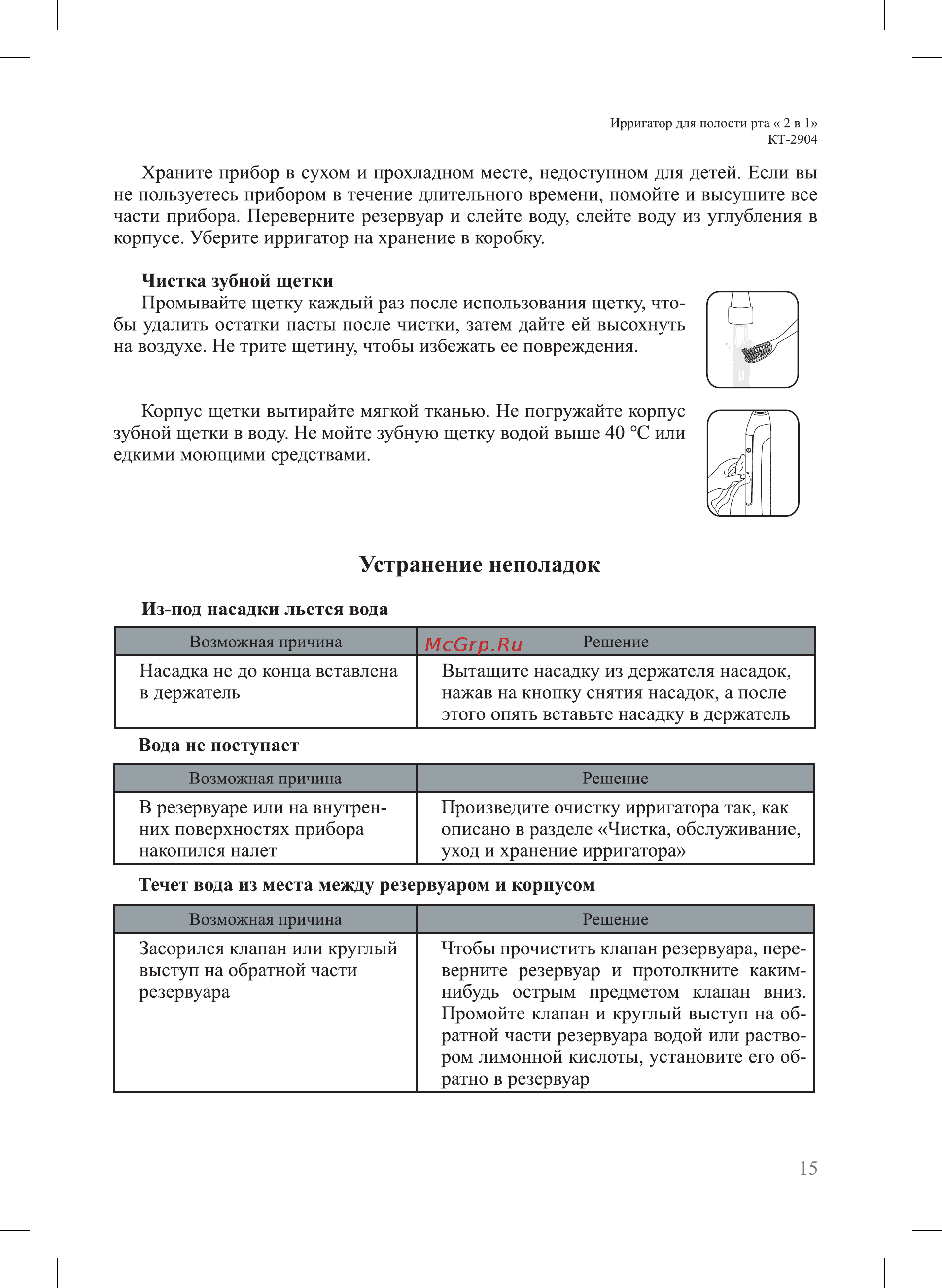 Kitfort KT-2904 [15/20] Устранение неполадок