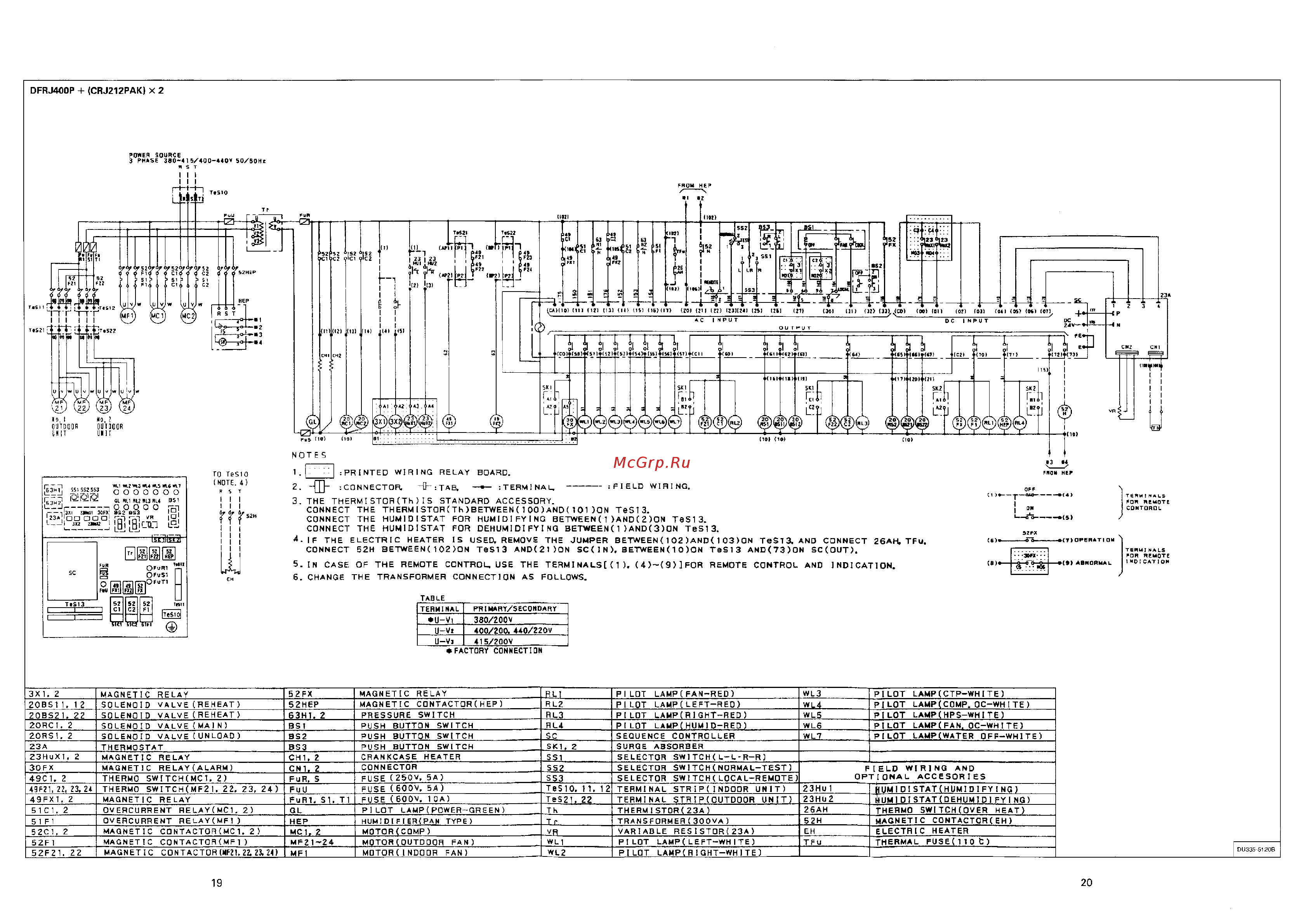 Daikin DFRJ560PA Технические данные онлайн [20/29] 541123