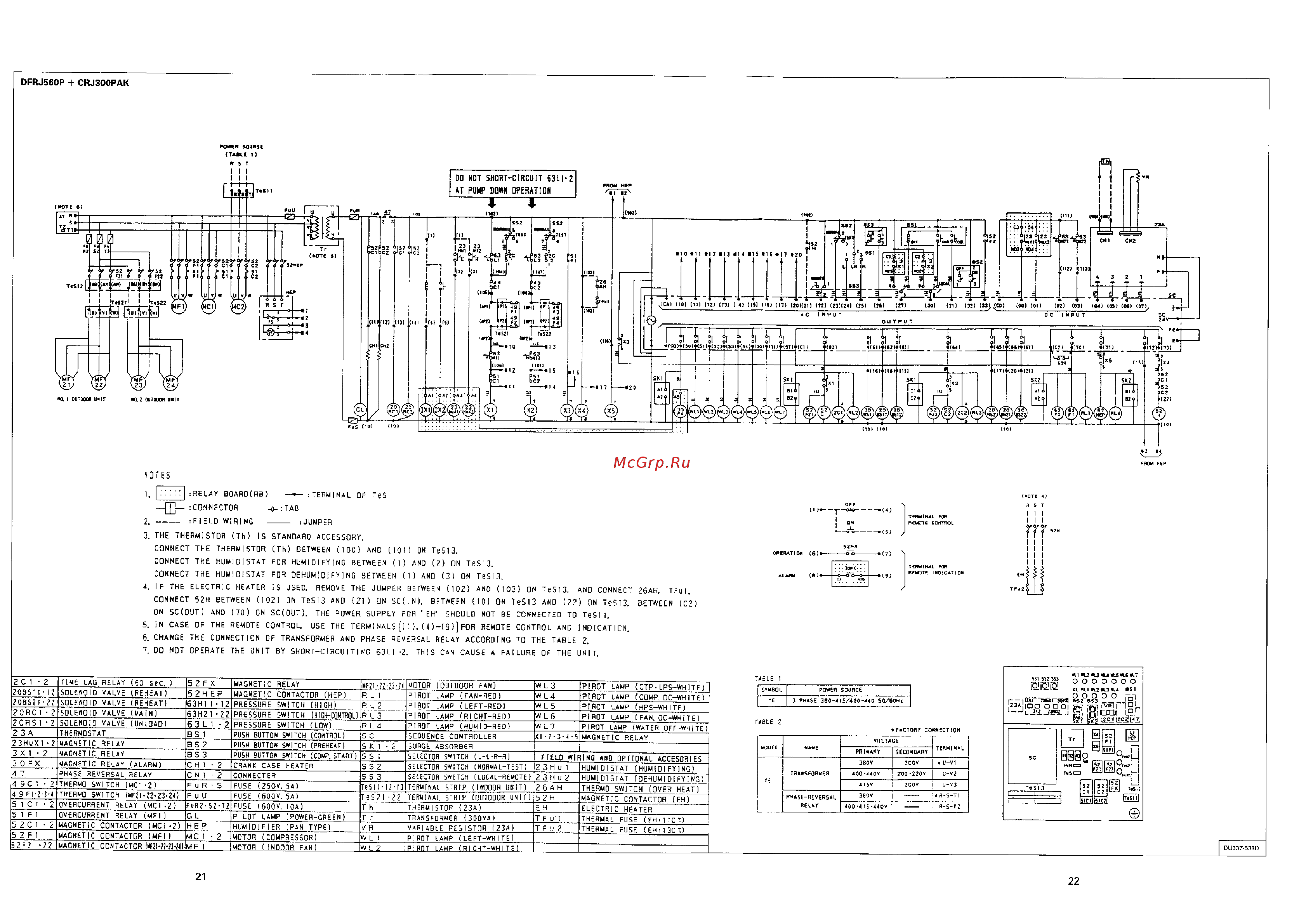 Daikin DFRJ560PA Технические данные онлайн [21/29] 541123