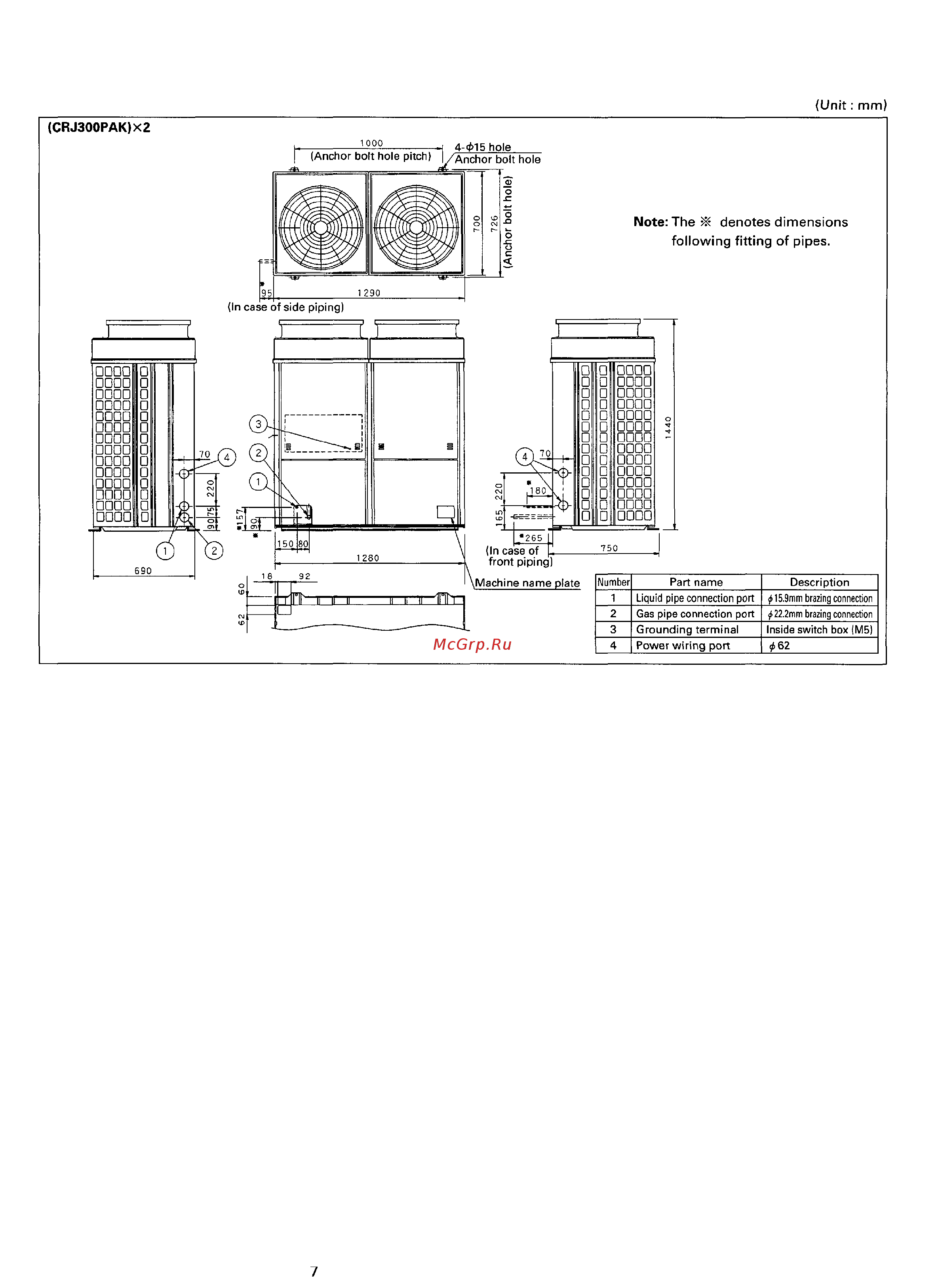 Daikin DFRJ560PA [9/29] Crj300pak x2