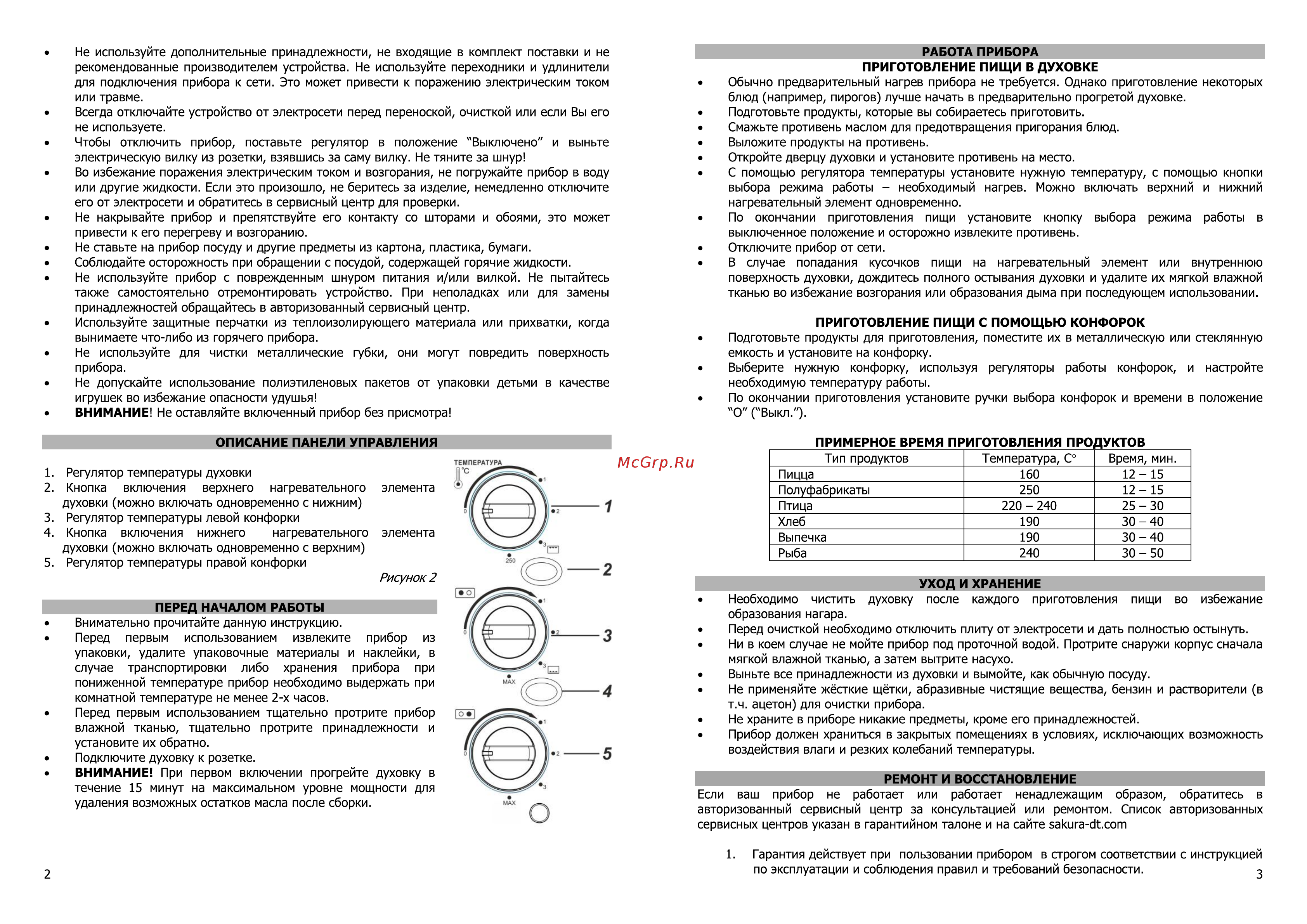 Sakura SA-7000HBK Инструкция онлайн [2/2] 541336