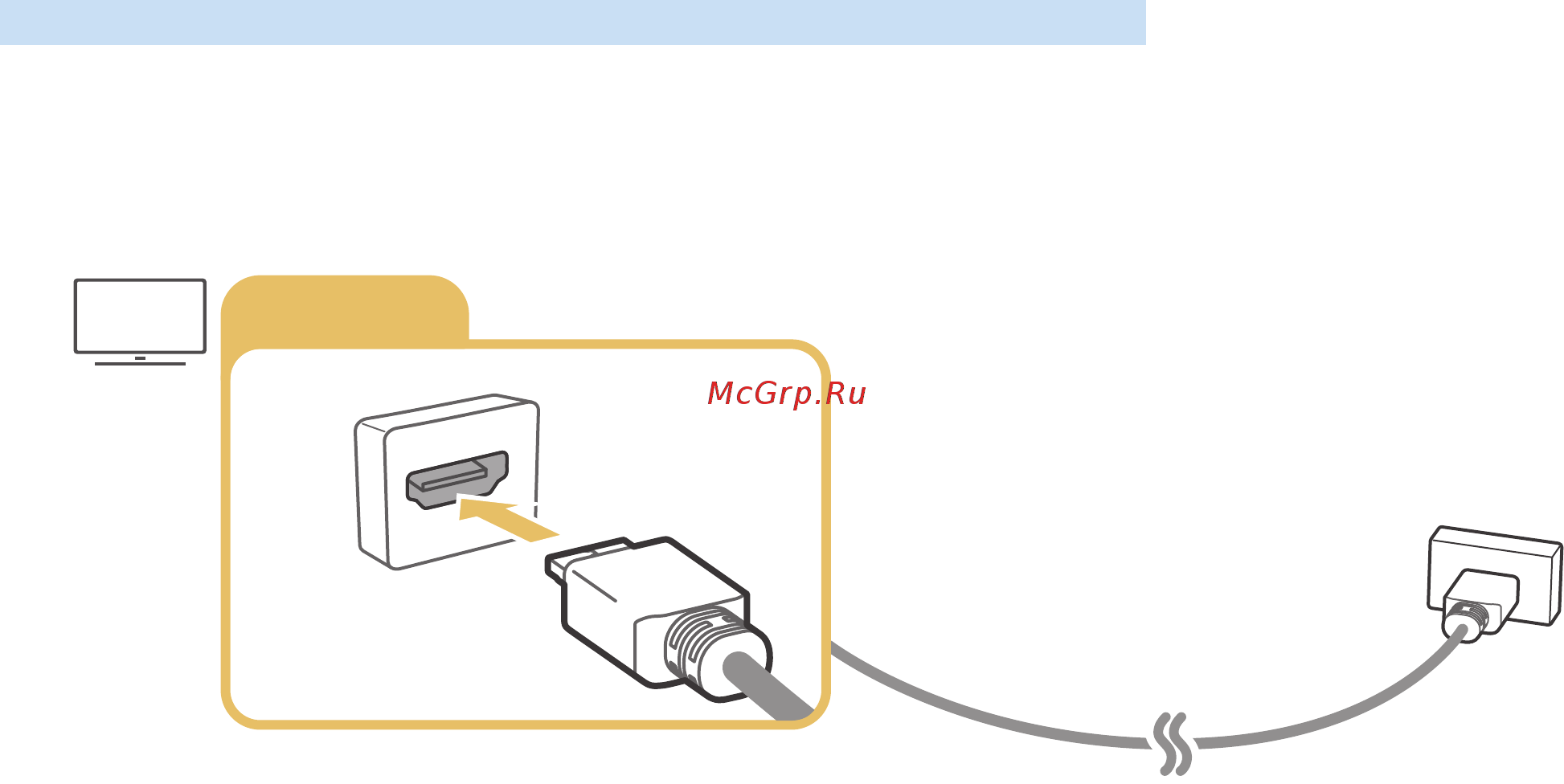 Samsung UE58AU7100U [28/196] Подключение через кабель hdmi