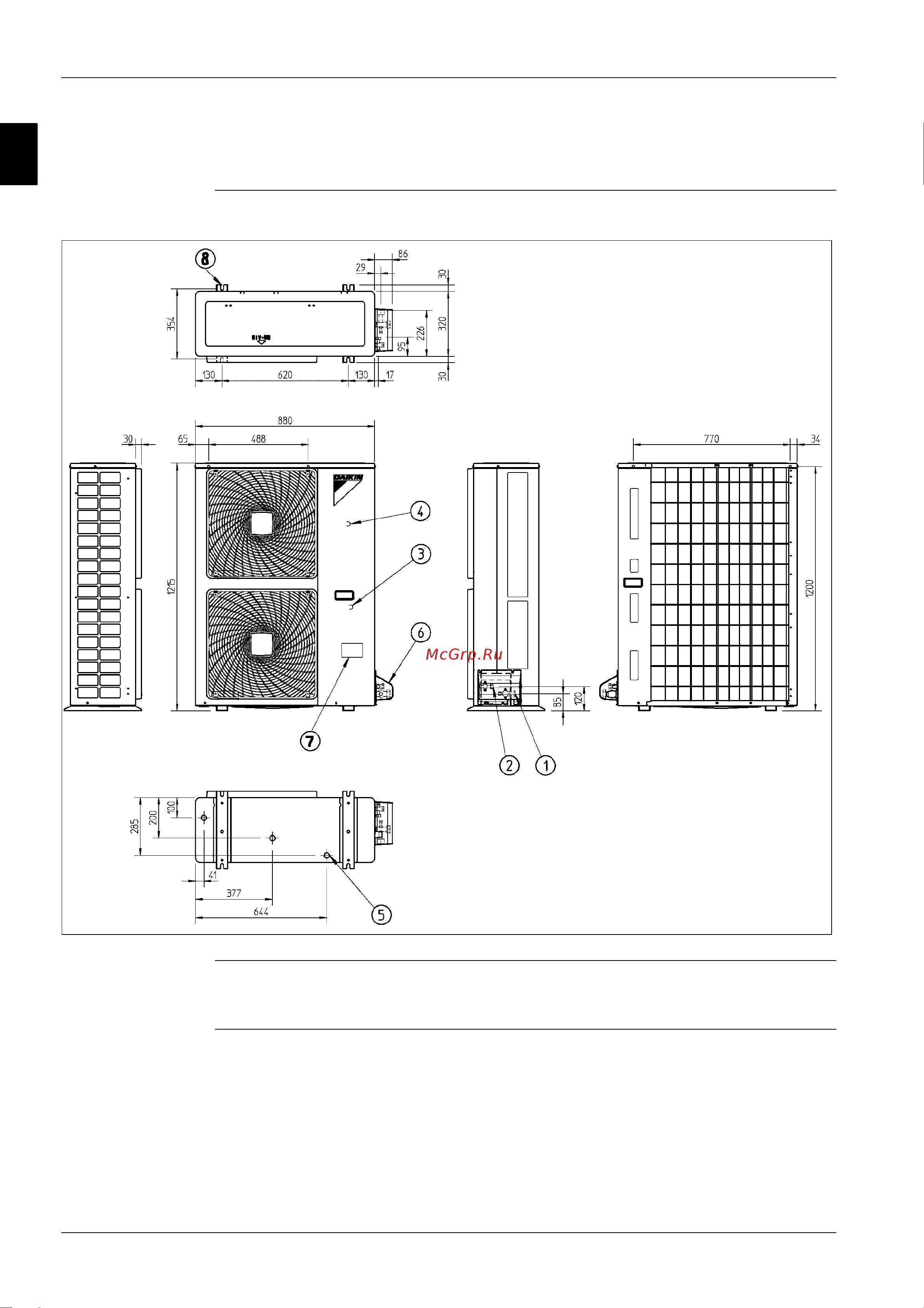 Daikin RYP100B7W1 [30/397] Rp100b7v1 rp100b7w1 rp100b7t1 rp125b7w1 rp125b7t1 ryp100b7v1 ryp100b7w1 and ryp125b7w1