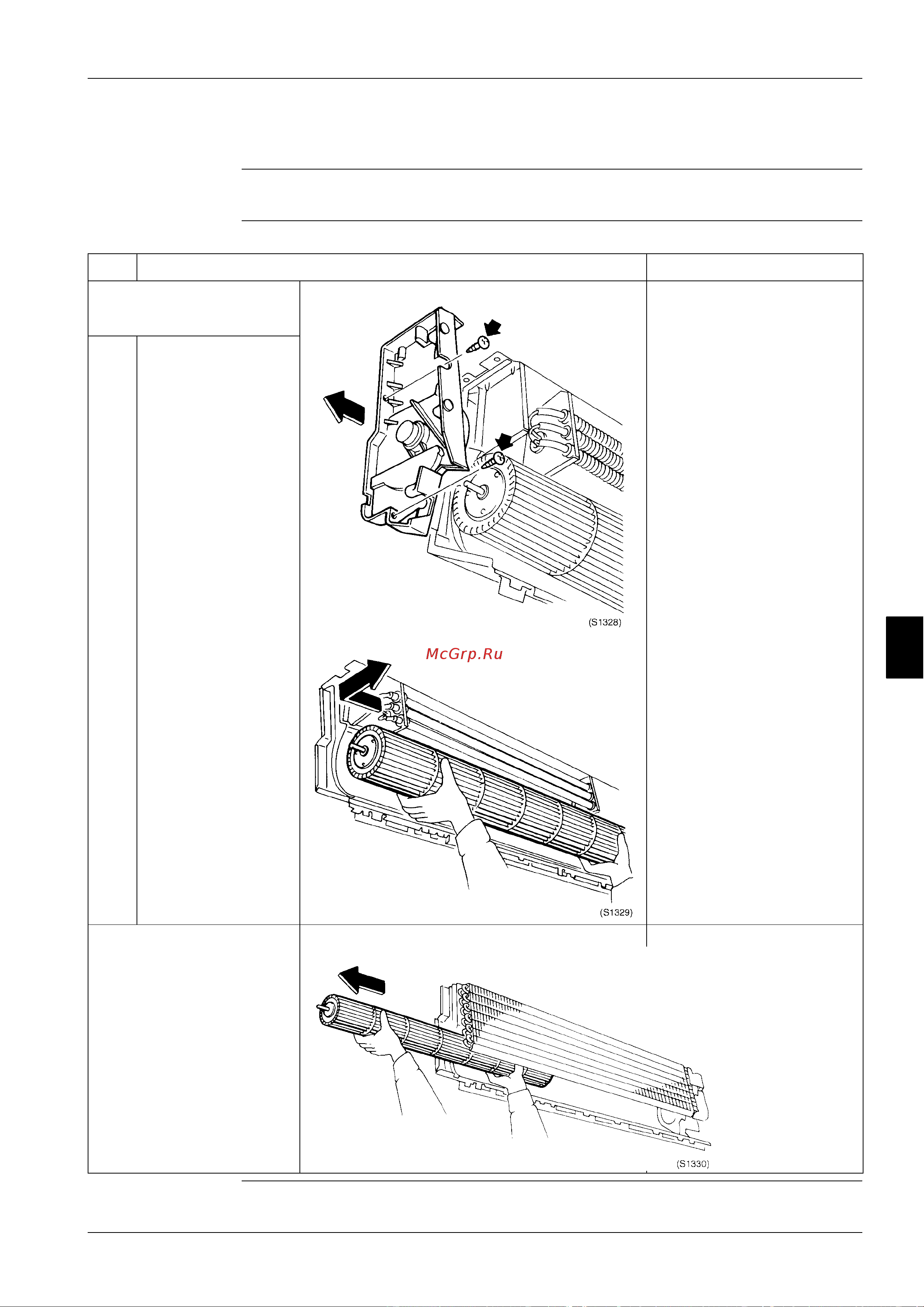 Daikin FAQ100BVV1B [373/381] Removal of fan rotor
