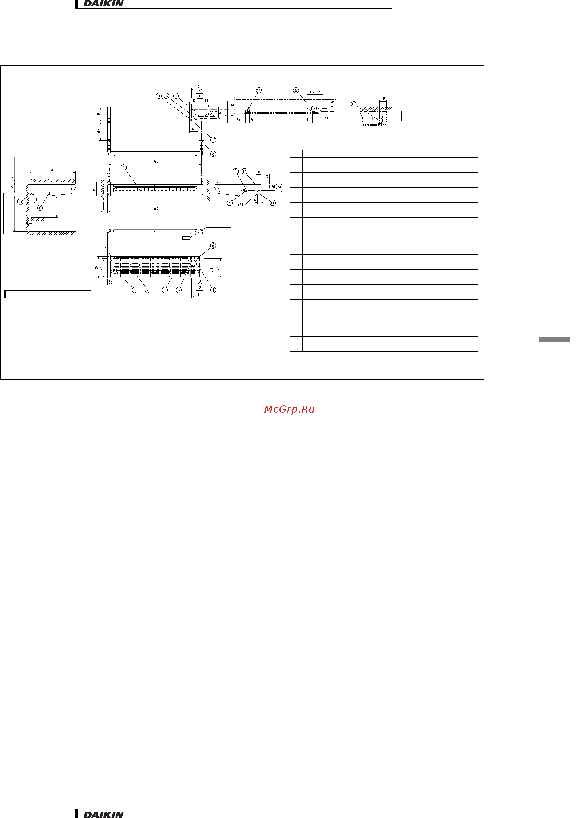 Daikin FXHQ32MVE [12/18] Чертеж в масштабе