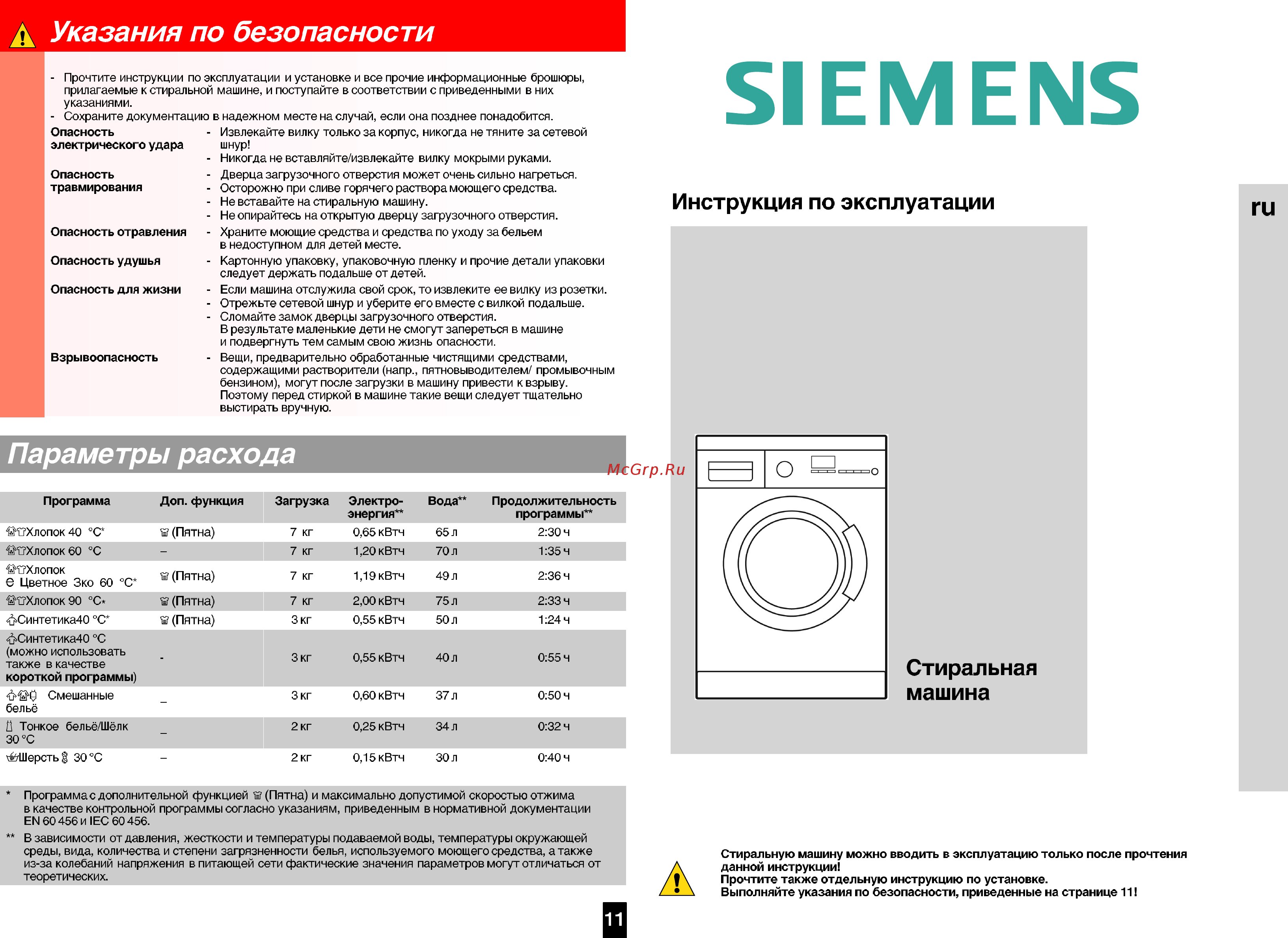 Siemens WM10E461BC [8/8] Siemens