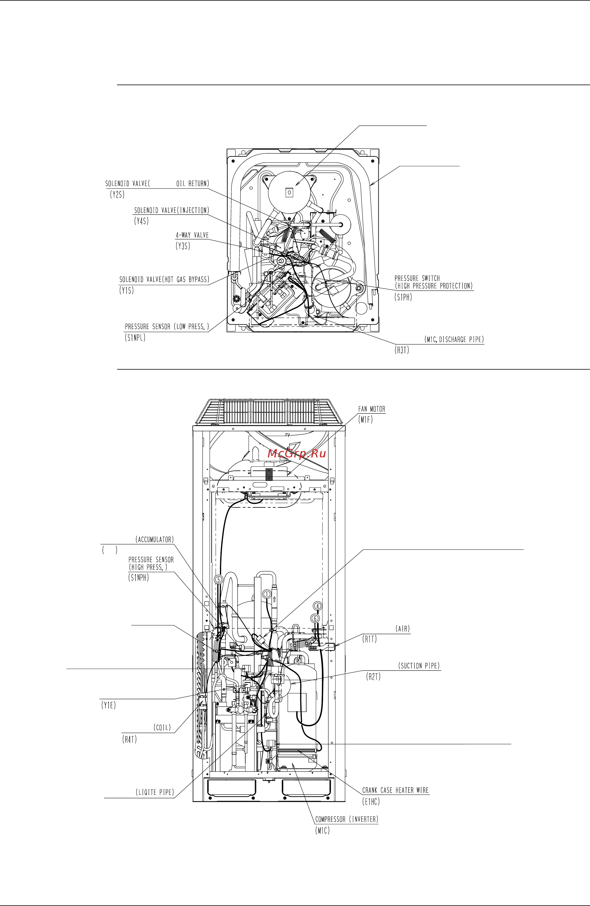 Daikin FXDQ63NBVE 98 458 Functional Parts Layout