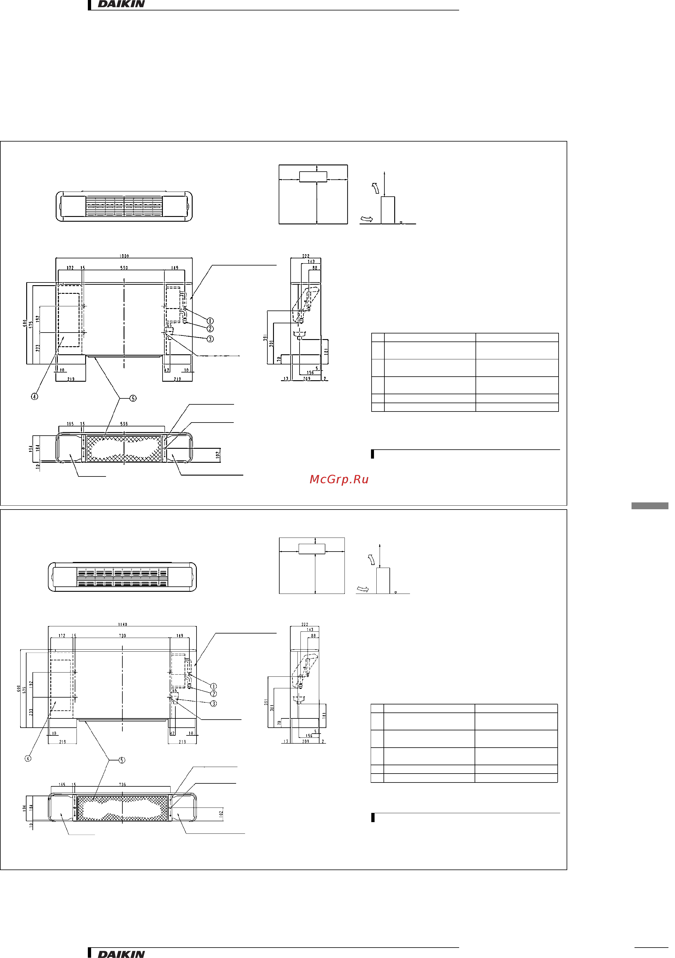 Daikin FXLQ20MVE [12/24] 1 чертеж в масштабе