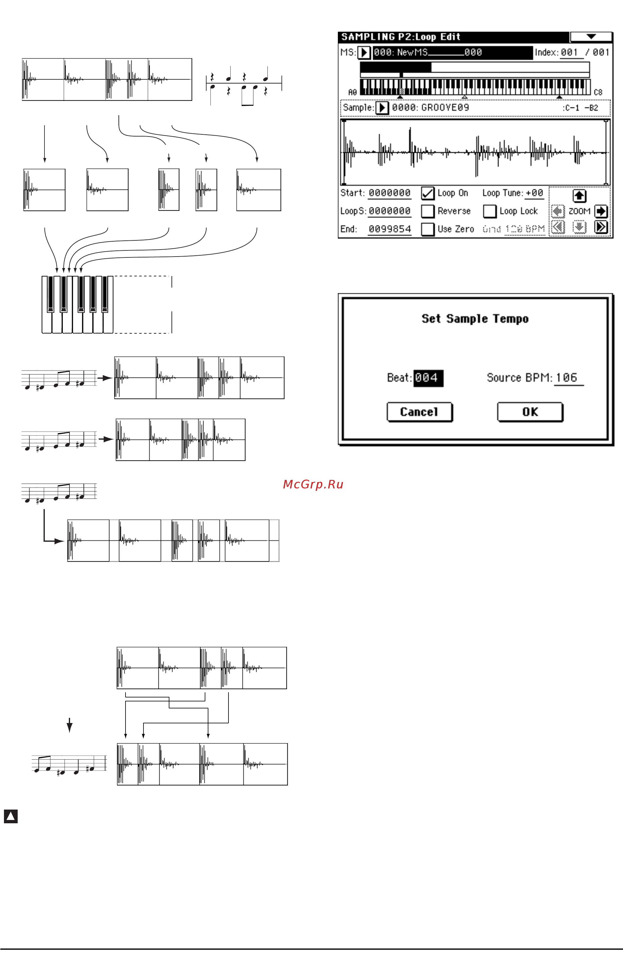 Korg TRITON [9/26] Set sample tempo