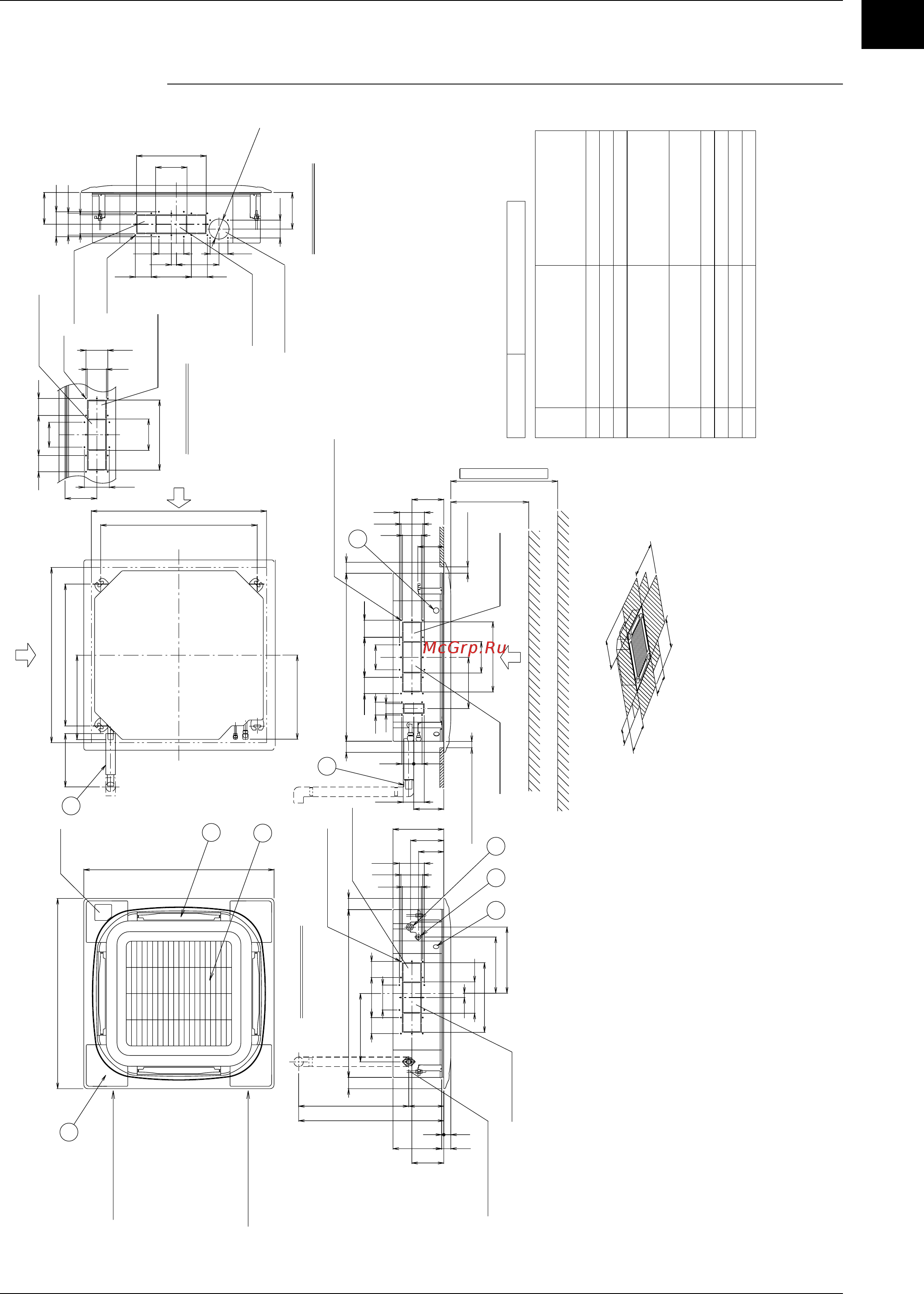 Daikin FXFQ25PVE [8/90] Dimensions