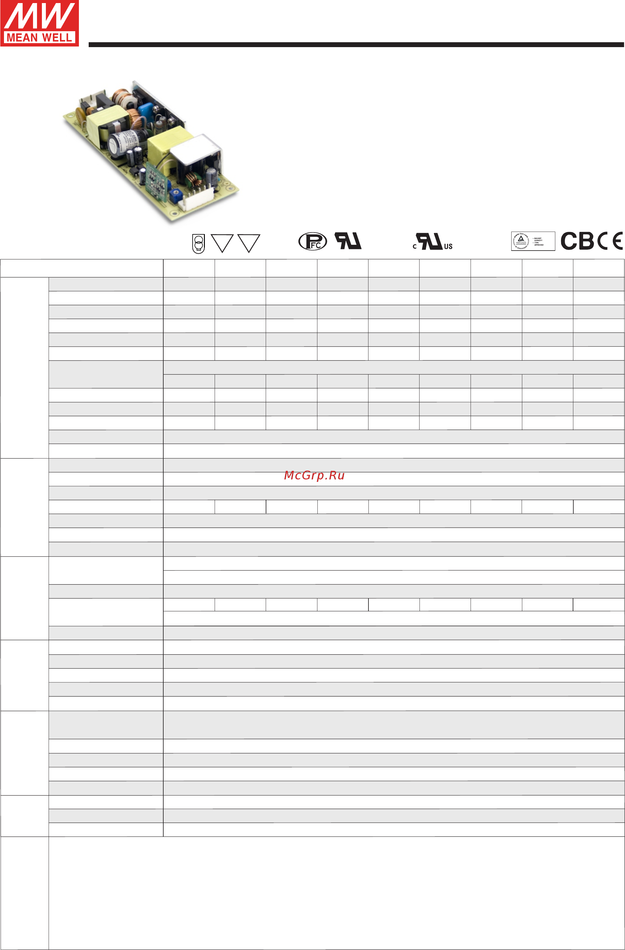 MEAN WELL HLP-40H-36 Datasheet онлайн