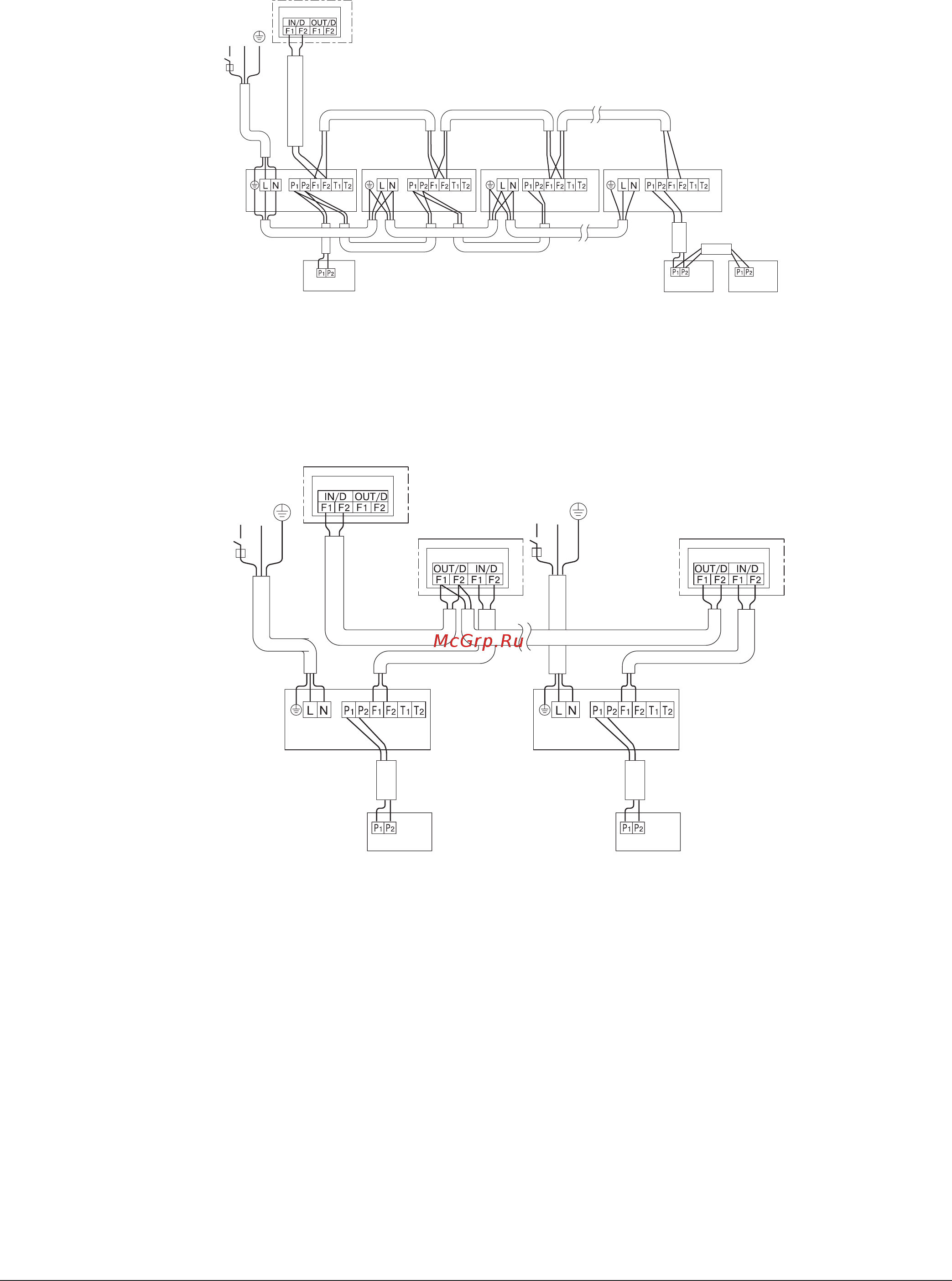 Daikin FXFQ40PVET9 [22/28] Для группового управления или при использовании двух пультов дистанционного управления
