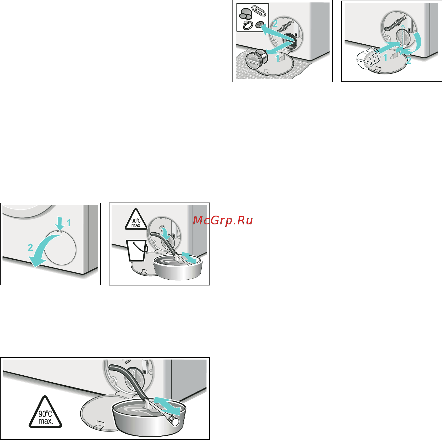 Bosch WLK 24261ME [26/44] Насос для стирального раствора засорен
