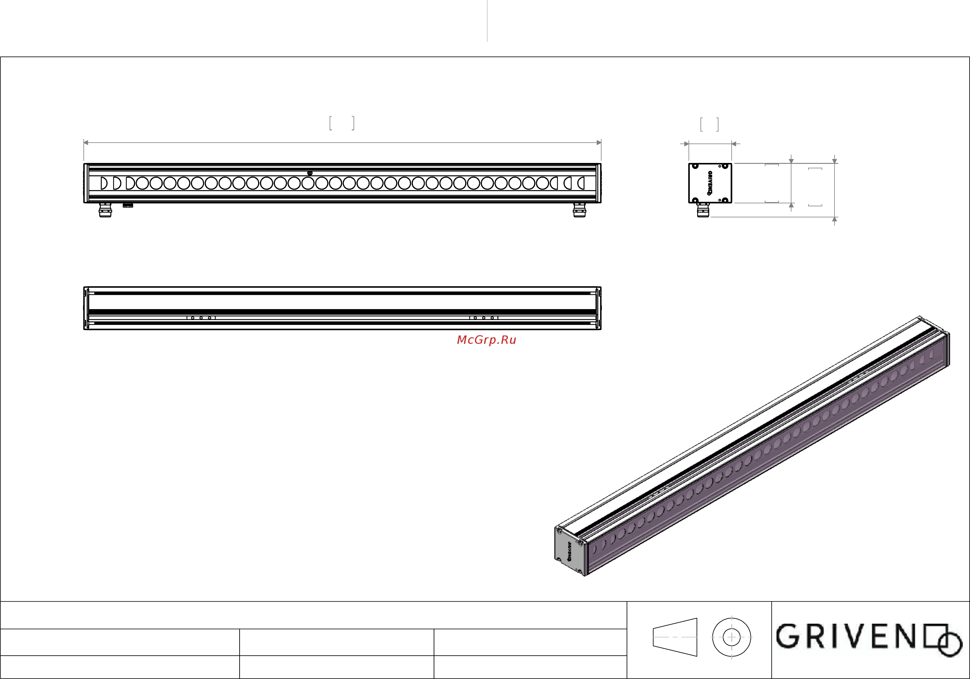Griven PARADE L-3 Чертеж с размерами онлайн